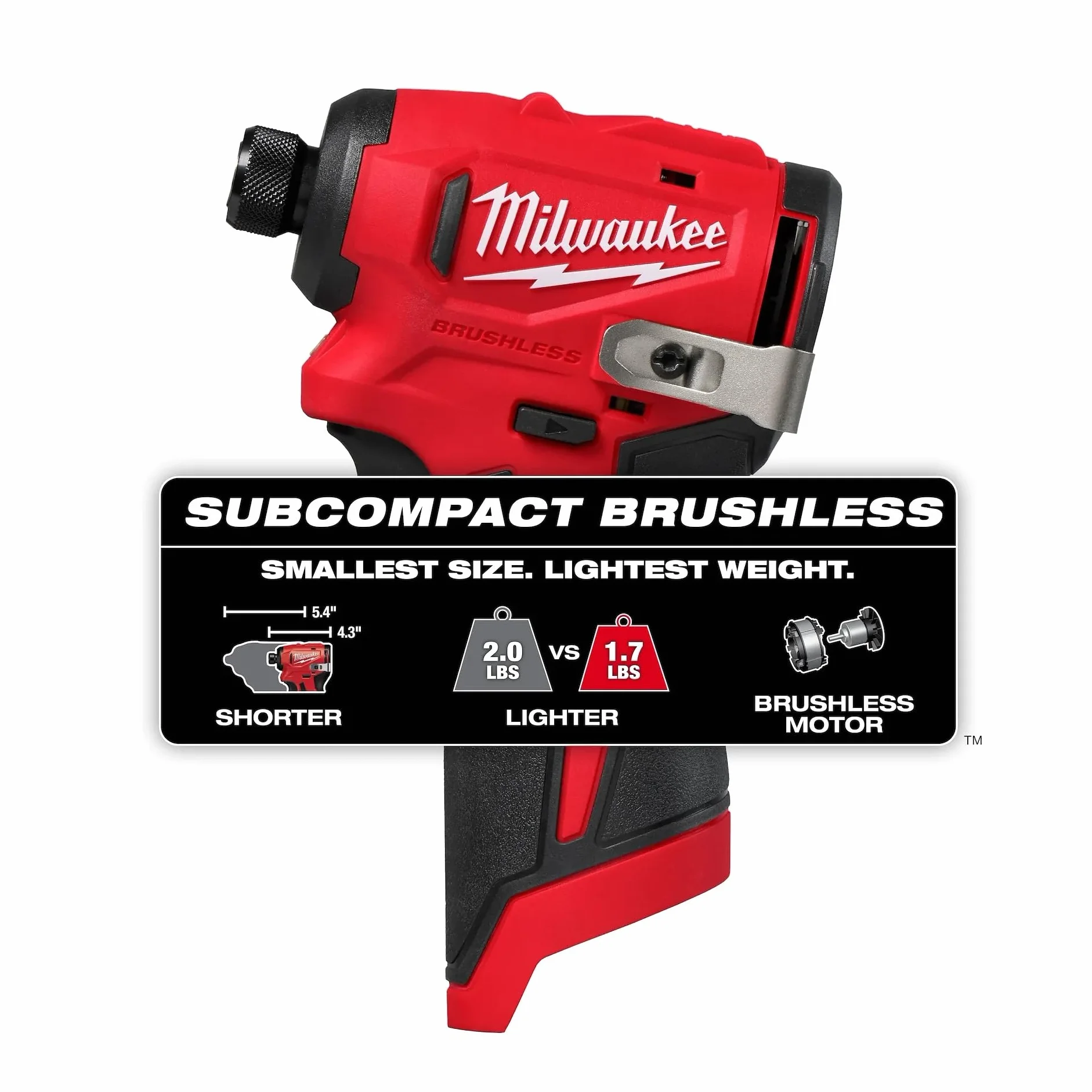 Milwaukee M12 Subcompact Brushless 1/4 Hex Impact Driver