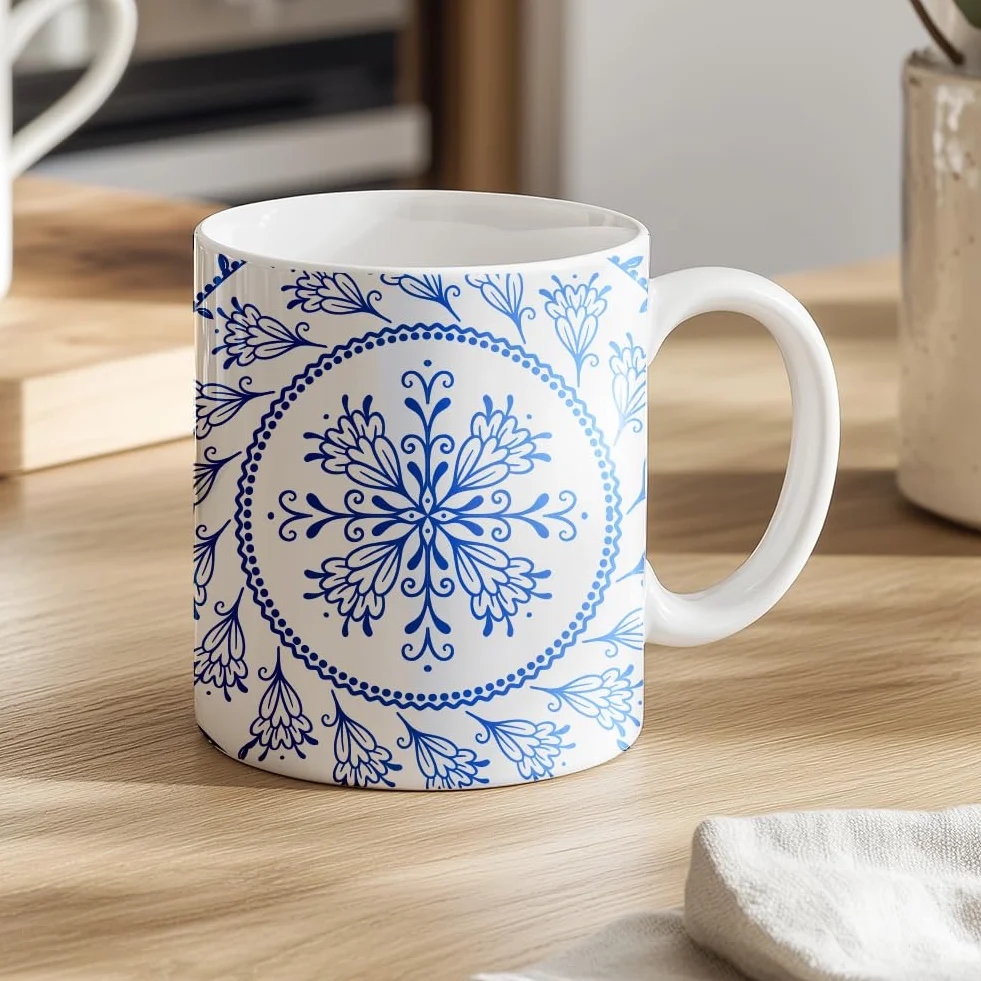 SUPERDANT 5 pz. Adesivi per Trasferimento di Fiori Sotto Smalto con Motivo Floreale per Ceramica Decalcomanie In Ceramica Carta per Sotto Smalto Blu 52x37cm