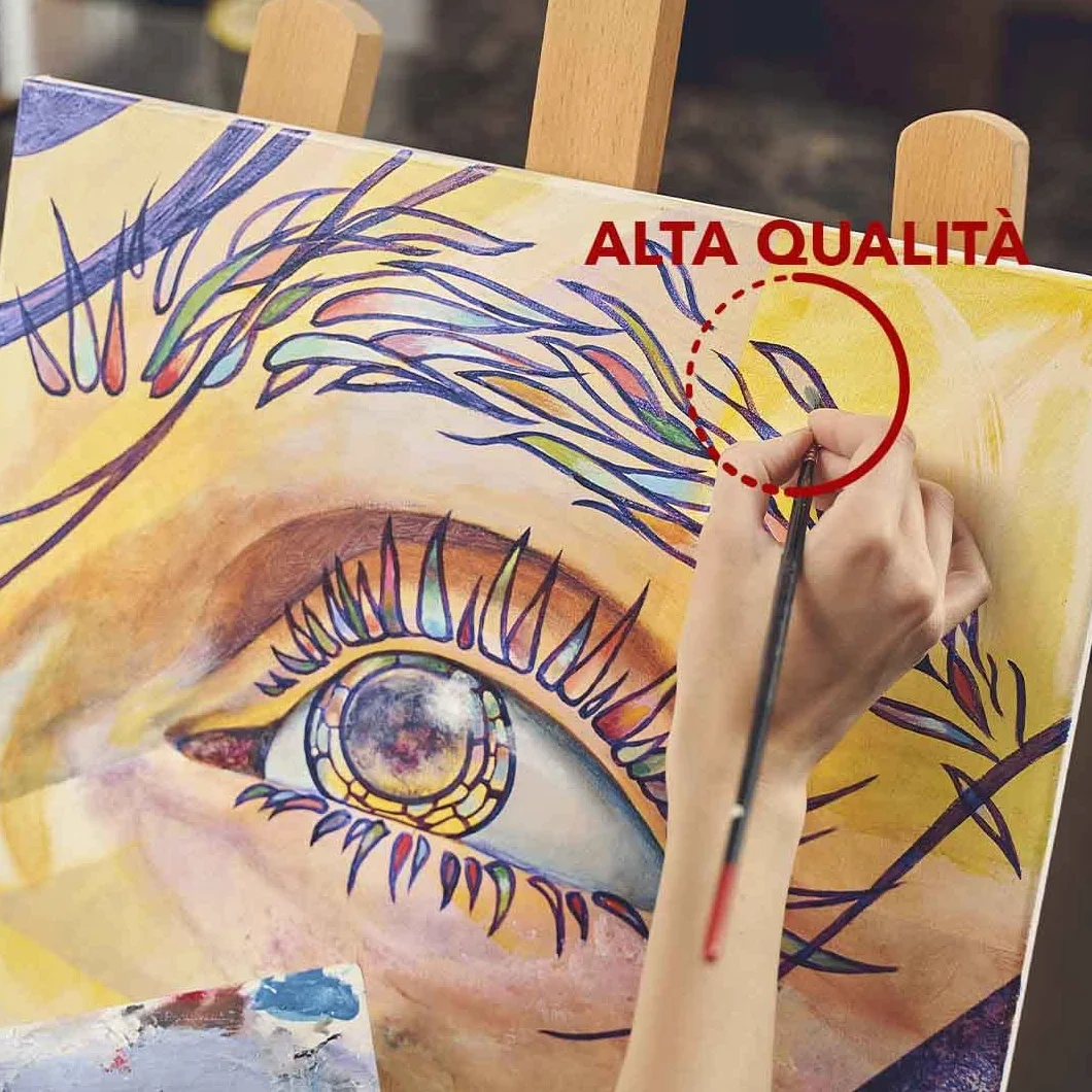 Pryma Tela da Pittura Tonda Ø 50 cm - Telaio Rotondo per Dipingere di Alta Qualità, Ideale per Artisti e Hobbisti - Tela per Acrilico, Olio e Tecniche Miste