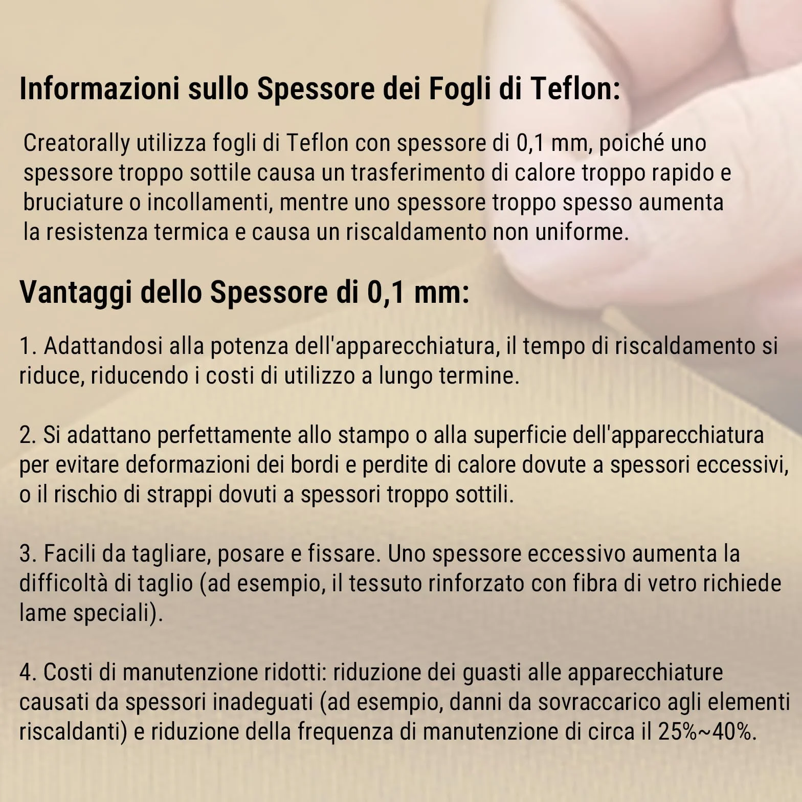 Foglio Teflon PTFE Rotolo 40x100 cm per Termopressa Stampa Sublimazione Antiaderente