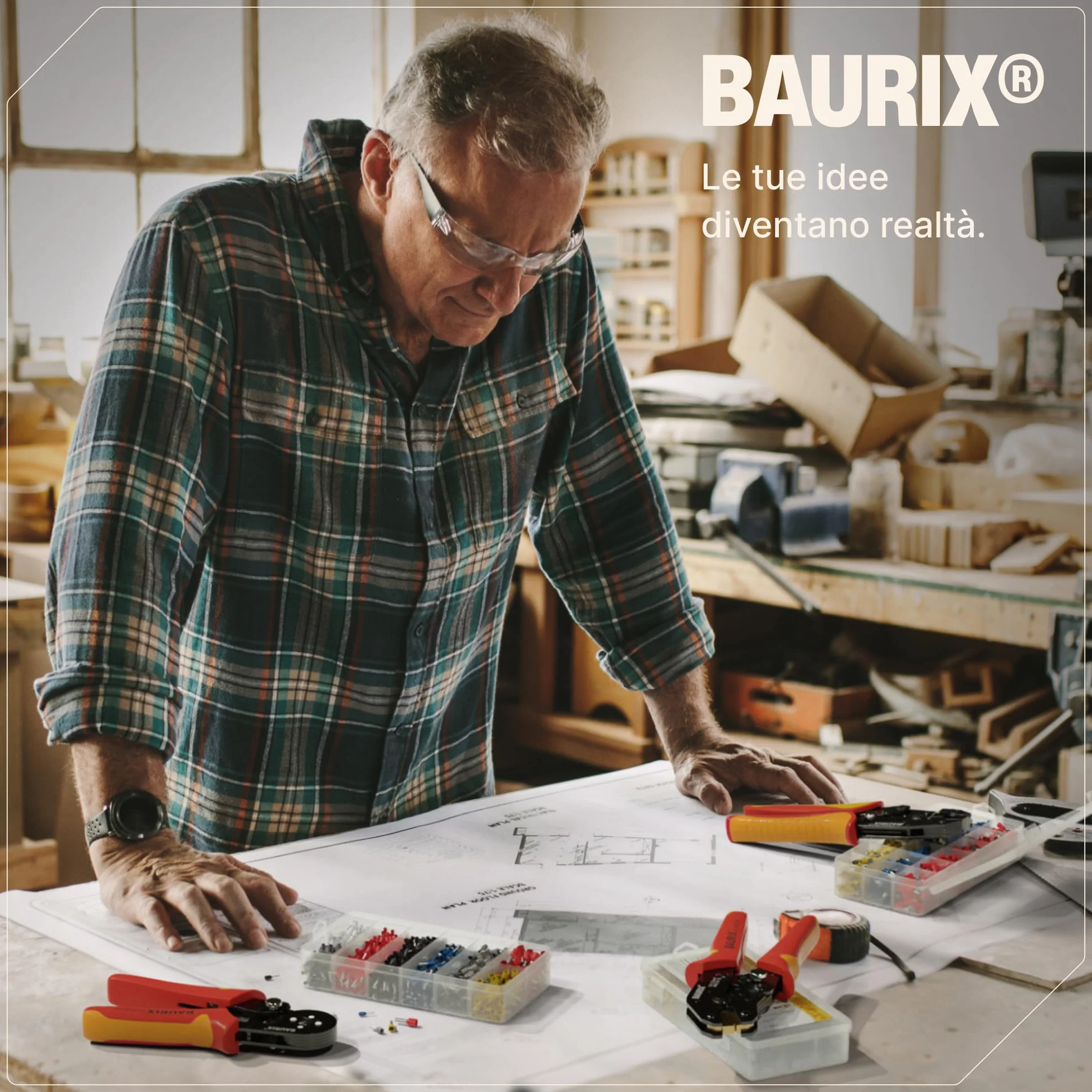BAURIX® Pinza crimpatrice per capicorda da 0,50 – 6,00 mm², pinza per capicorda da 0,50 – 6,00 mm², pinza crimpatrice, pinza crimpatrice