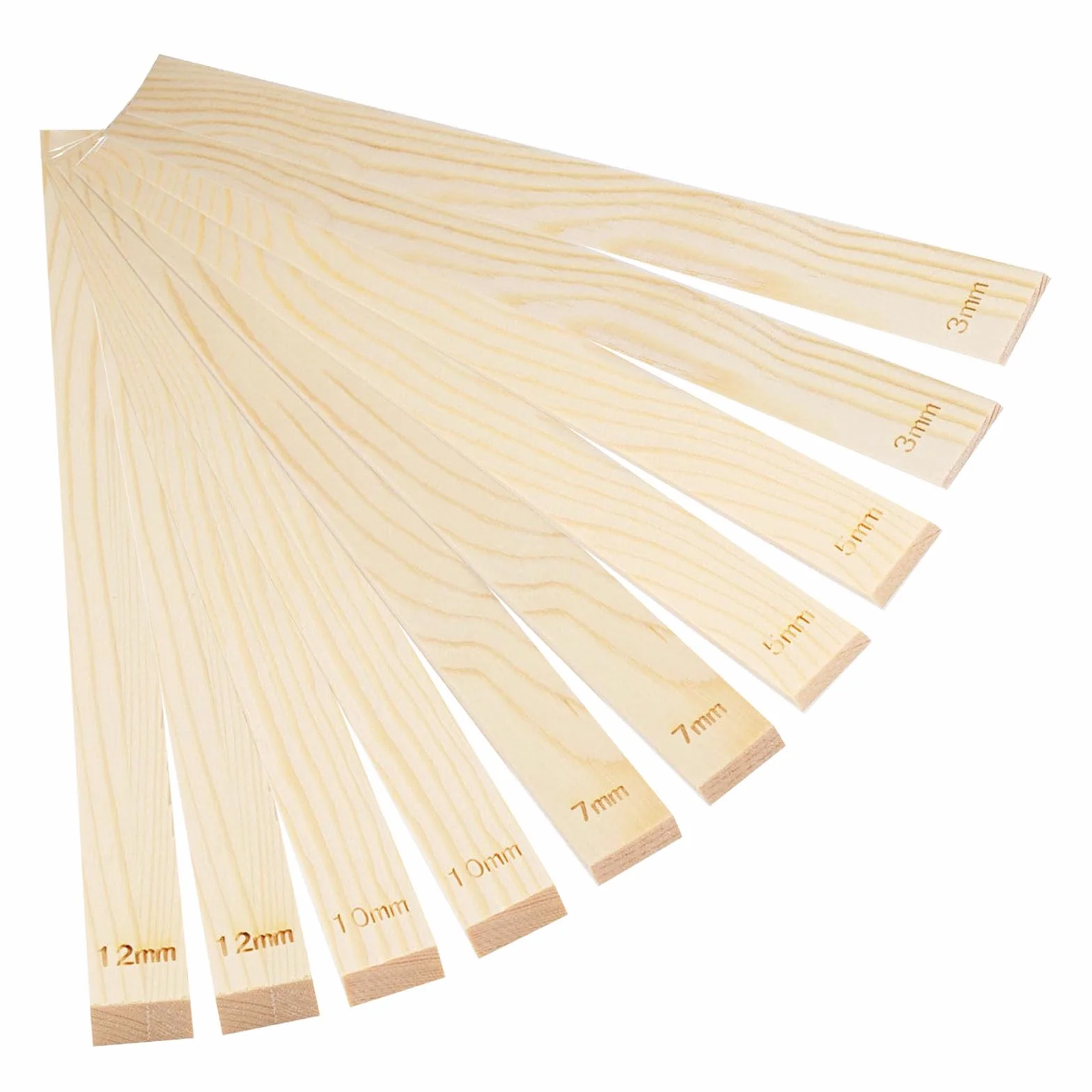 Confezioni di Guide per Mattarello, 10 Pezzi Guide per Spessore Mattarello, 3/5/7/10/12 mm Bastoni di Guida Ceramica, Argilla Ceramica Guida con Dimensioni Incise, per Stendere la Pasta