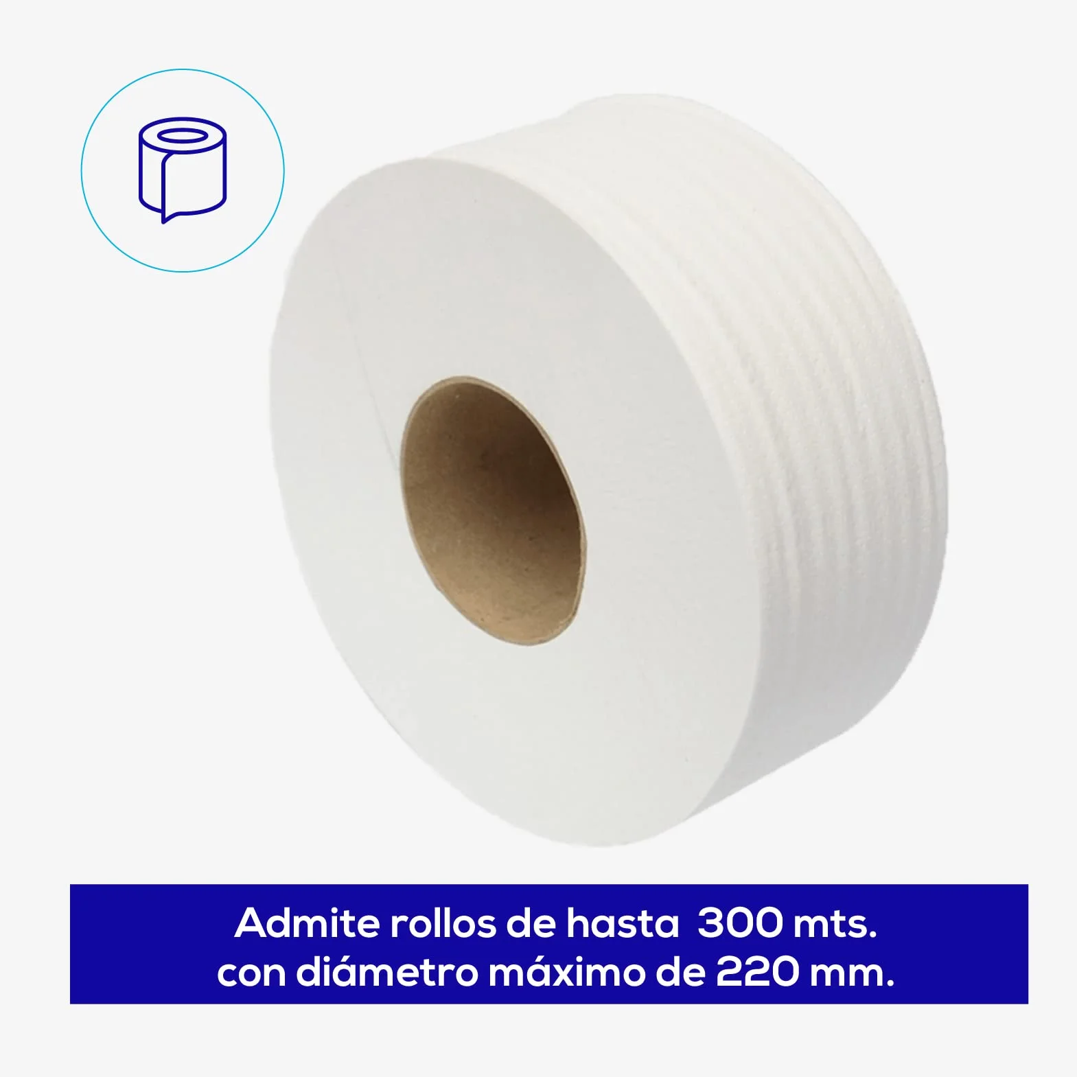 Jofel - Distributore industriale medio di rotoli di carta, 300 m, diametro 220 mm, anima 45 mm, ideale per bagni pubblici, ABS di alta qualità, AE57600-MT nero opaco