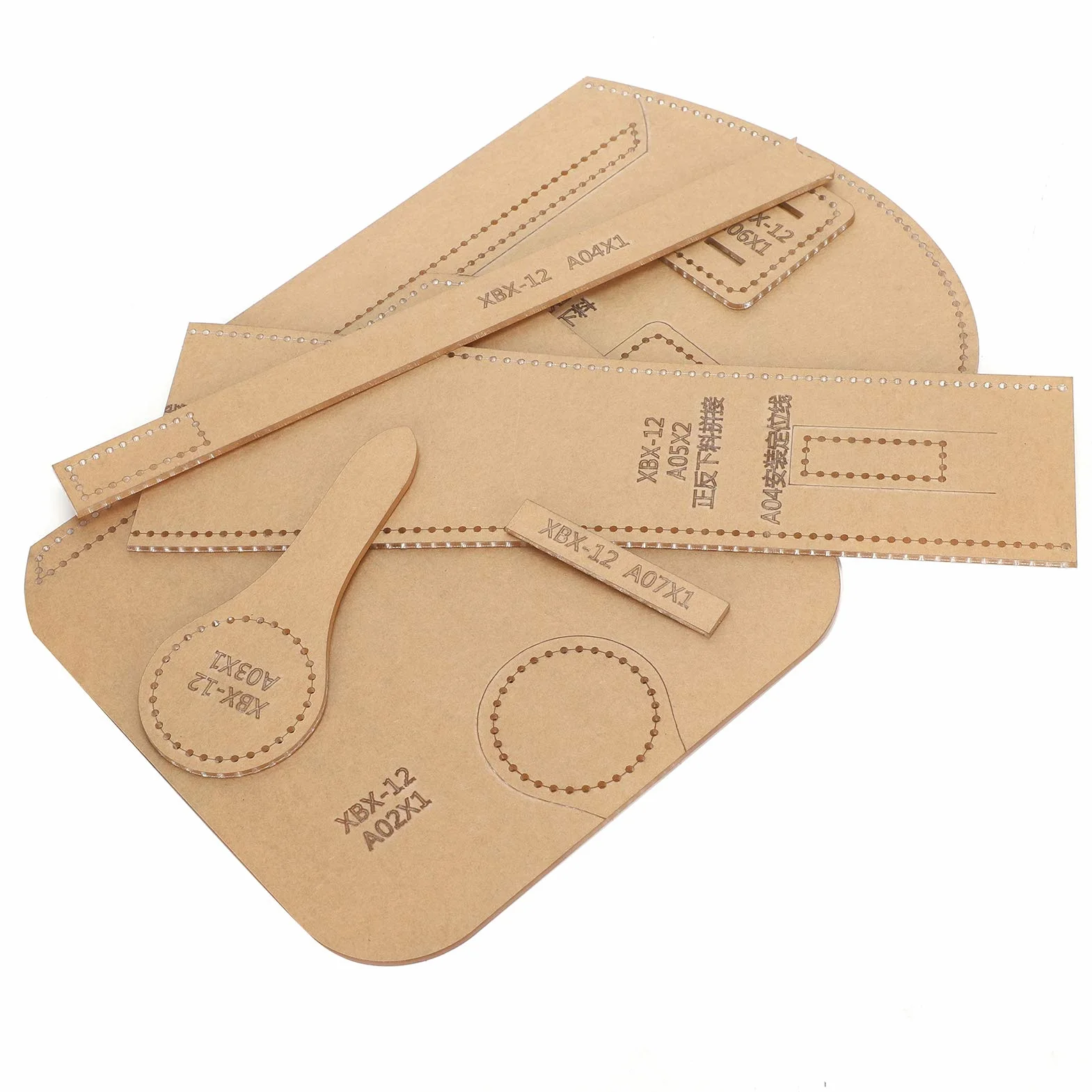 Modello Acrilico Stampo Modello Artigianale in Pelle di per Borsa a Tracolla, Borsa a Tracolla Creazione di Forniture Fai-da-te con Modello Modello Trasparente per