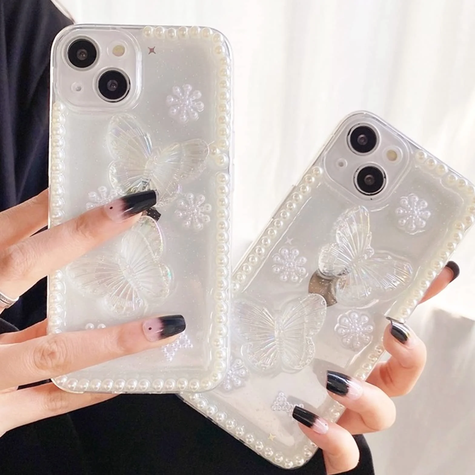 Vicloon Adesivo con Perle, 6 Fogli 990 Autoadesivi Strass Perla Rotondi Gemme di Cristallo Foglio, 2/3/4/5/6mm, Decorazione Fai Da Te Adesivi per Manicure, Bellezza e Decorare Telefoni Cellulari