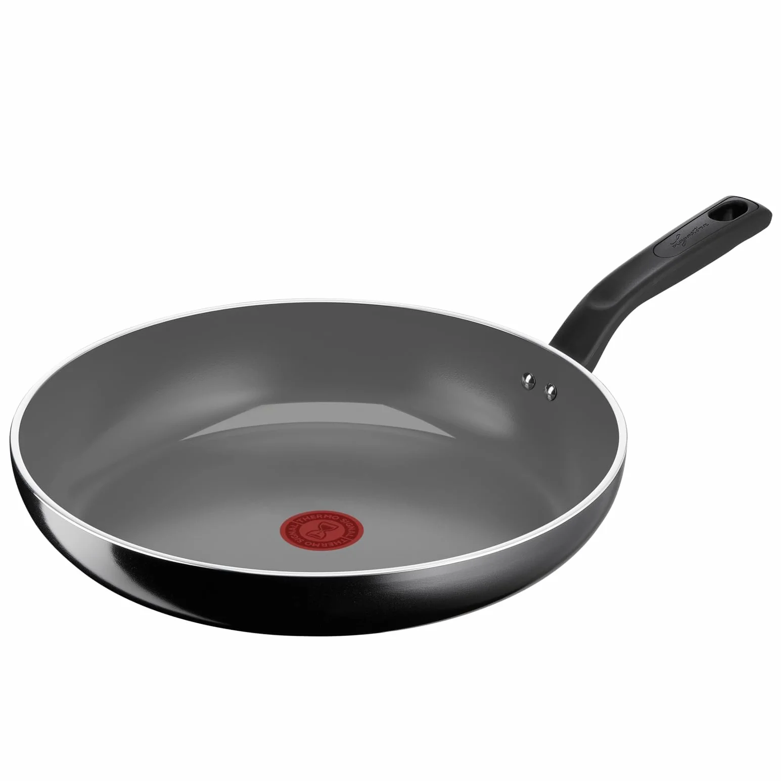 Lagostina Goccia Padella 32 cm, Rivestimento in Ceramica Antiaderente, Scorrevolezza Ottimale, Pulizia Facile, Thermo-Signal, Sicura, Compatibile con Induzione