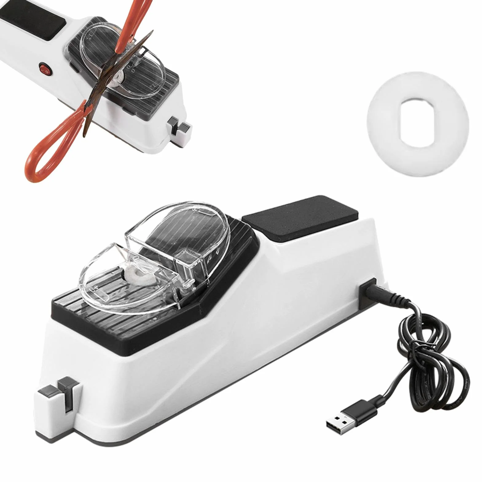 Affilacoltelli elettrico - Affilacoltelli professionale leggero per la casa | Utensili da cucina per 5 secondi di affilatura e lucidatura rapida, con copertura protettiva