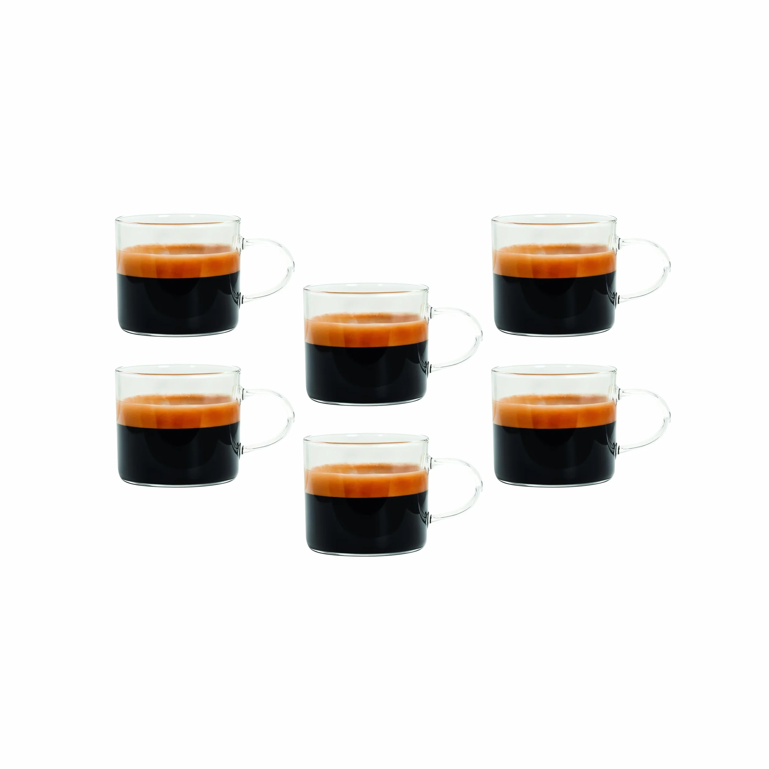 Tognana Lyra set 6 tazze espresso 100 cc vetro trasparente