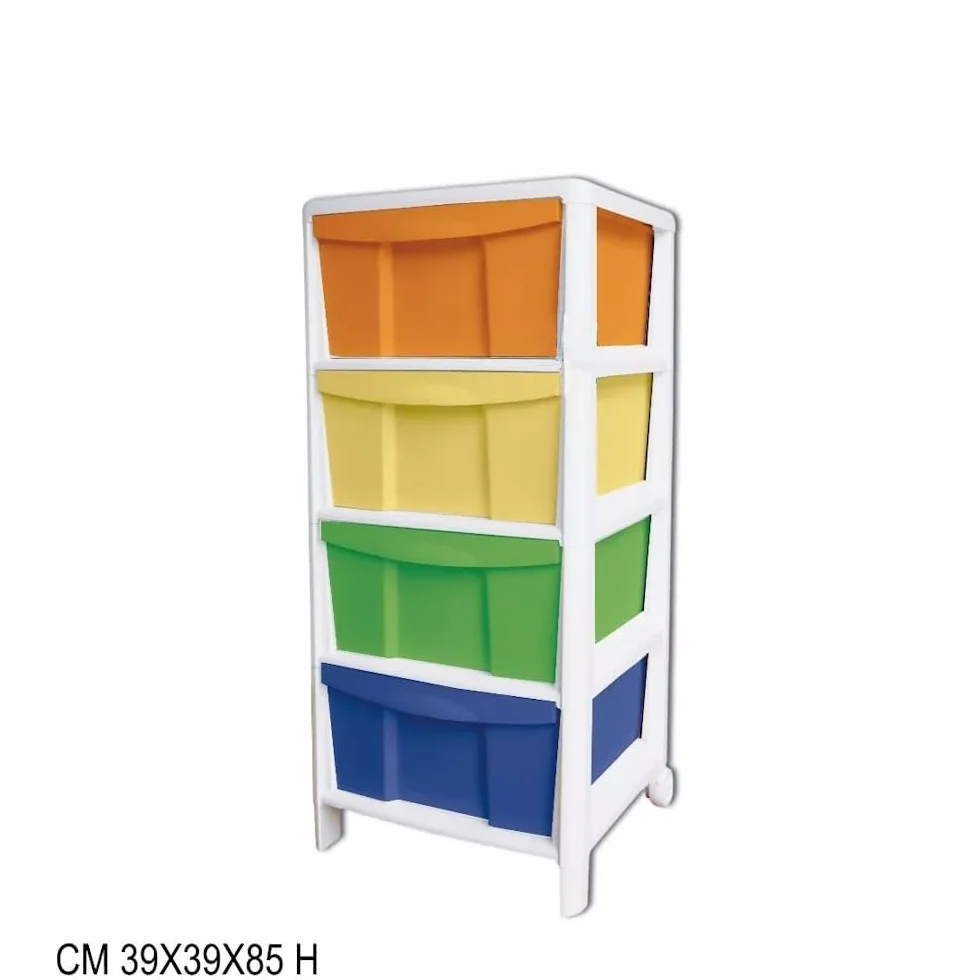 CASSETTIERA COMETA 4 szuflady plastik 39x39x85 cm