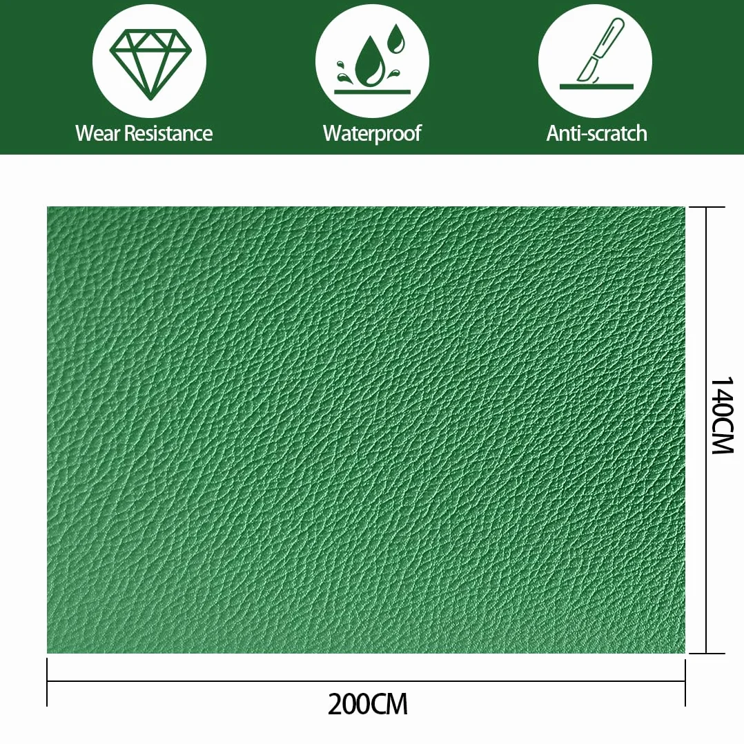 LOMUG Ecopelle al metro impermeabile pelle granulata 200 x 140 cm tessuto per mobili