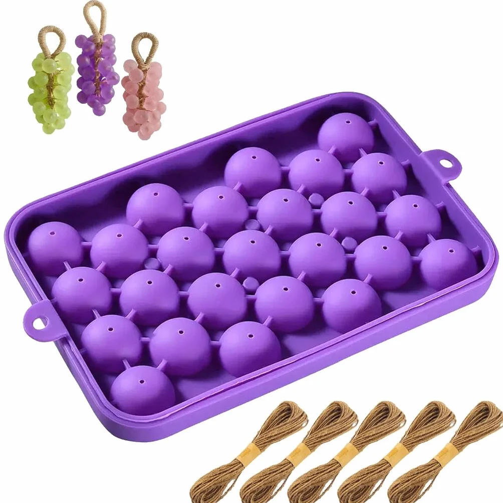 Kit per sapone fai da te con stampo in silicone e corda di juta, crea la tua uva di sapone artigianale, stampi per sapone all’uva per principianti, progetti creativi, regali fatti a mano e decorazioni