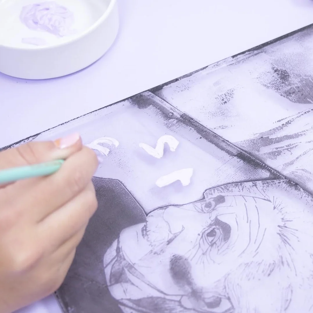 Craftelier Printing Plate do druku żelowego, przezroczysta, do mixed media i farb akrylowych