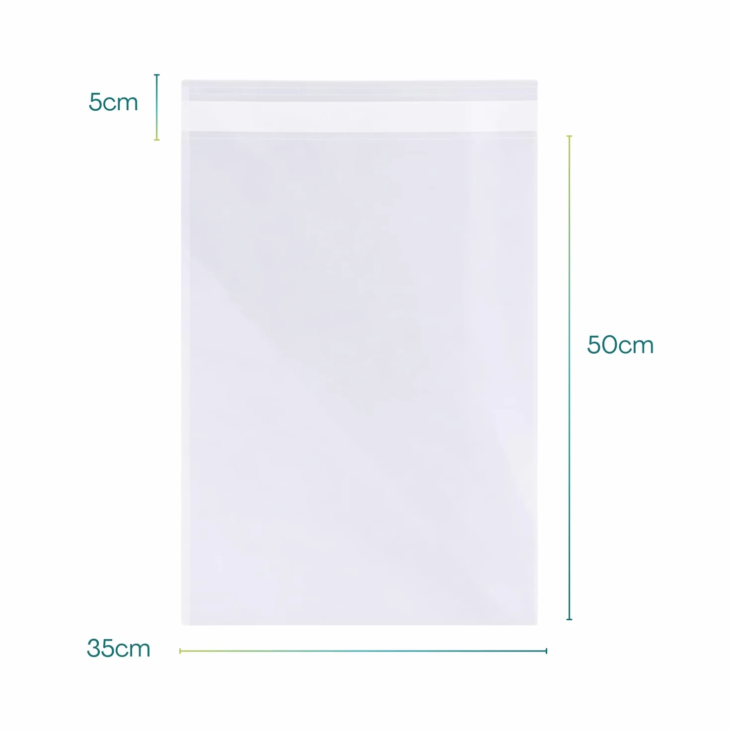 Virsus 100 Buste Cellophane Trasparenti per Indumenti t- Shirt Camice 35 x 50 + 5 cm Labbro Aletta Autoadesiva Idea Regalo Confezionare Oggetti Dolci Gioielli Collane