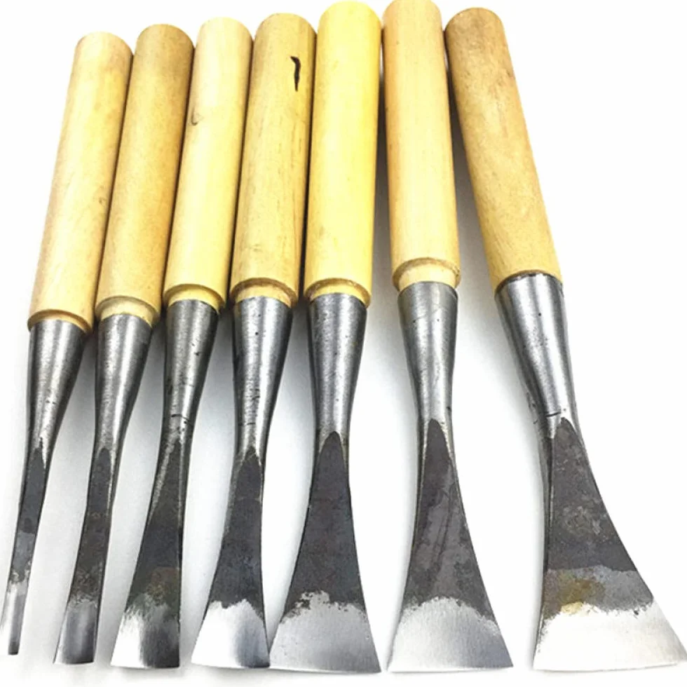 Sgorbie - Strumento Da Intaglio In Legno Per Lavorazione A Mano, Scolpito Grande Mezza Diamante Rotondo Poco Profondo