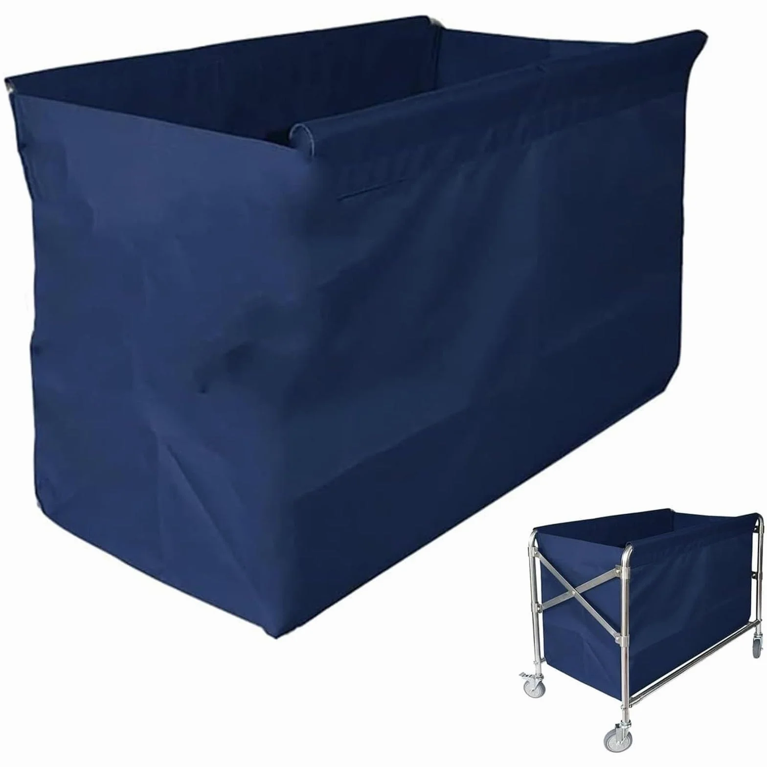 Borsa di ricambio per carrello della biancheria, borsa portaoggetti rimovibile in tessuto Oxford per cesto portabiancheria, borsa trolley per lavoro in camera d'albergo