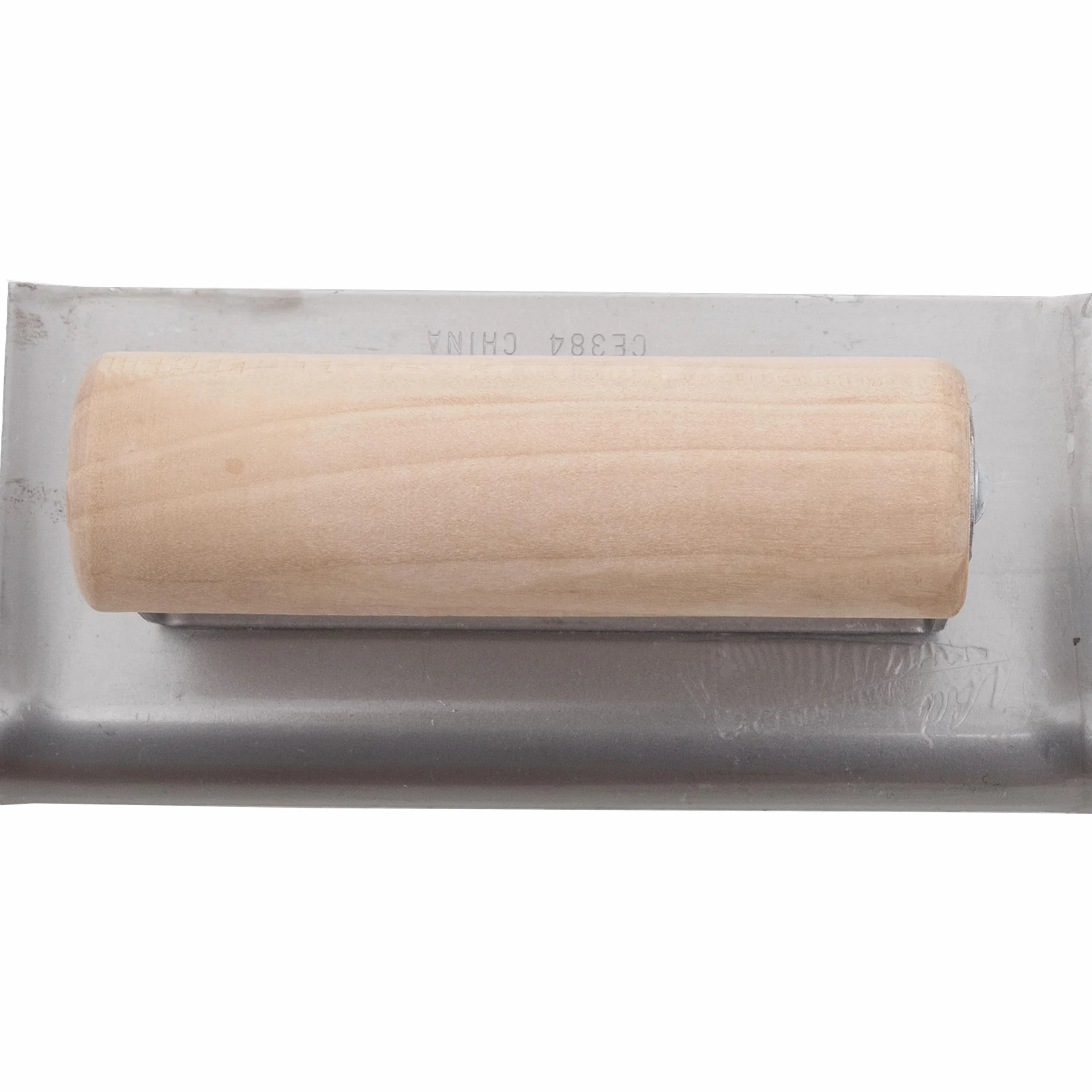 Frattazzo Marshalltown per bordi in acciaio per calcestruzzo R 10mm, L 13mm, estremità curve con manico in legno in acciaio inossidabile, dimensione della frattazzo: 152x76 mm