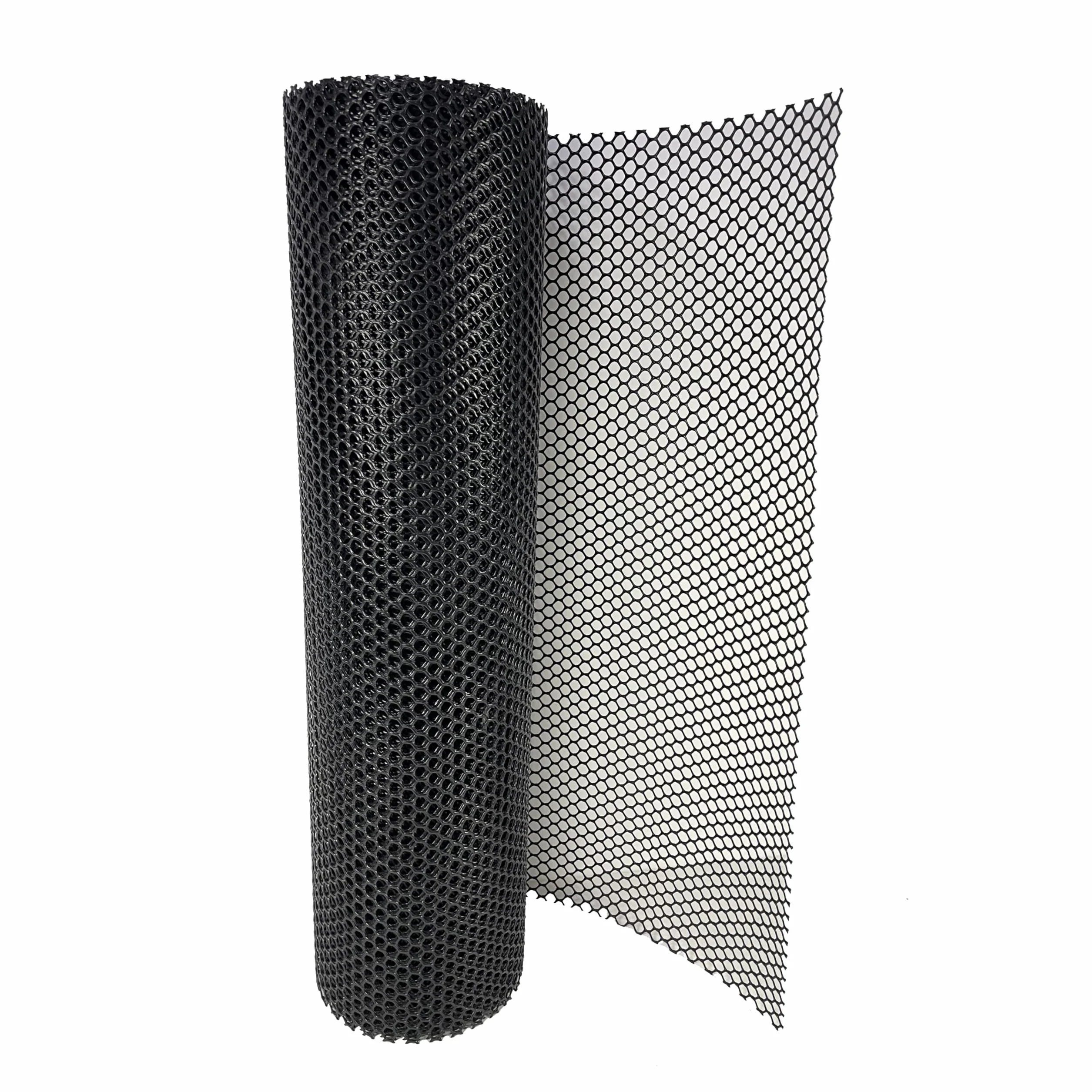 Baki Rivestimento per mensole da bar, in rete di vetro, bianco e nero, 60 cm x 10 m, colore: nero