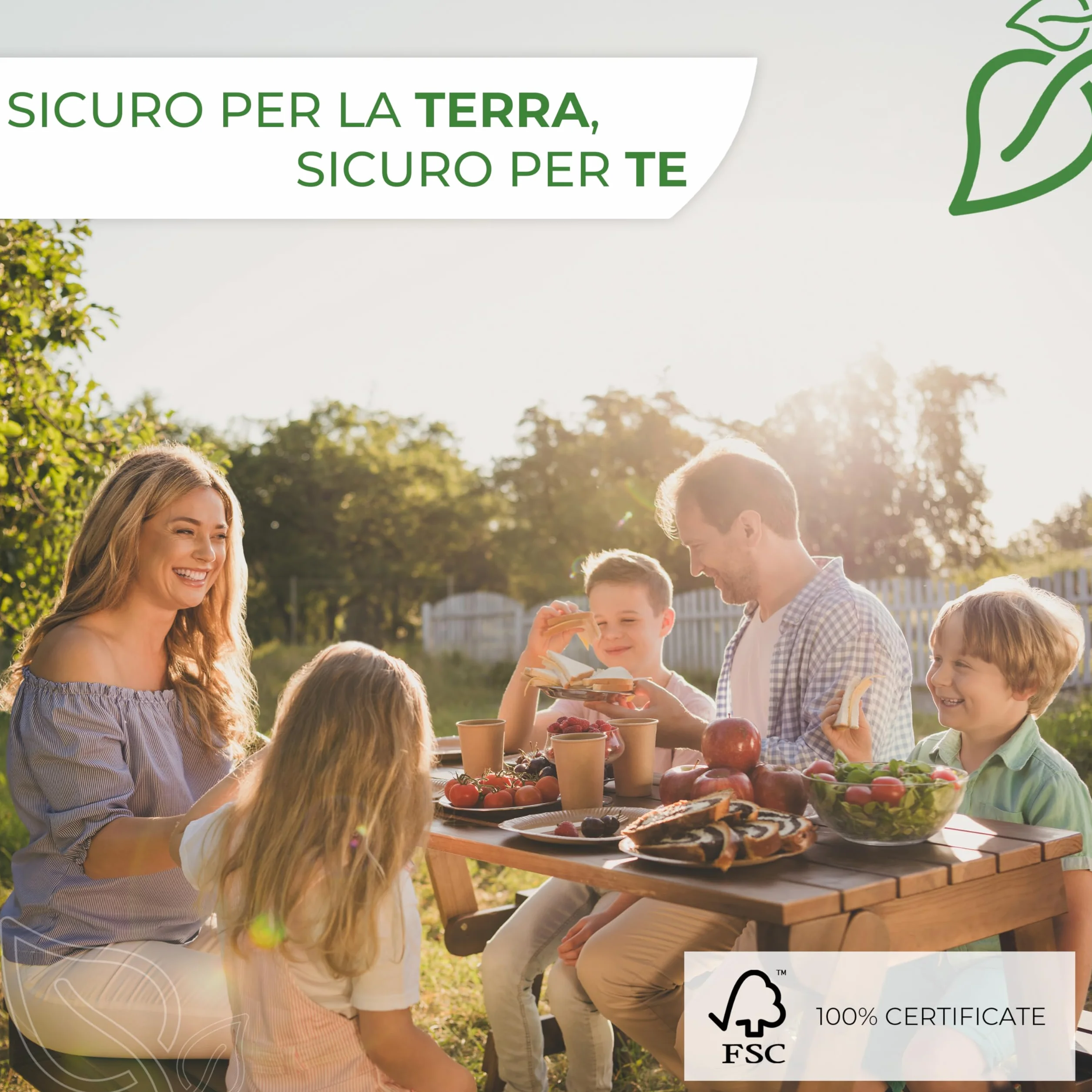 Love Nature Posate Usa e Getta 100 Pezzi Coltello Legno Biodegradabili per Feste Picnic
