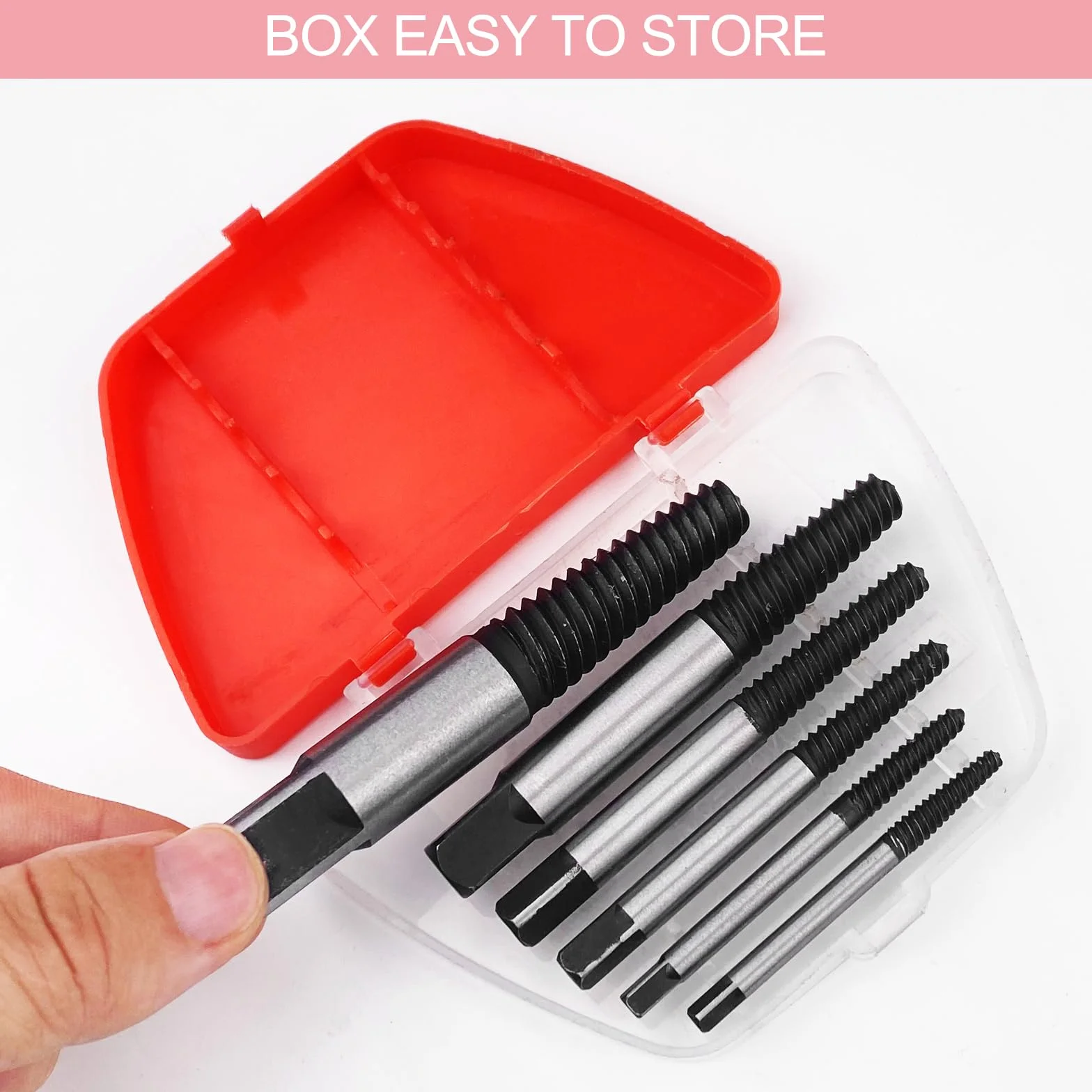 Lixiluxia 6 Pezzi Estrattore Viti Danneggiate, Estrattori Per Viti Spanate, Screw Extractor, Estrattori Sinistro, per Rimuovere Tubi danneggiati, er Prigioniere, Bulloni, Bloccate, Spanate, 4-25 mm