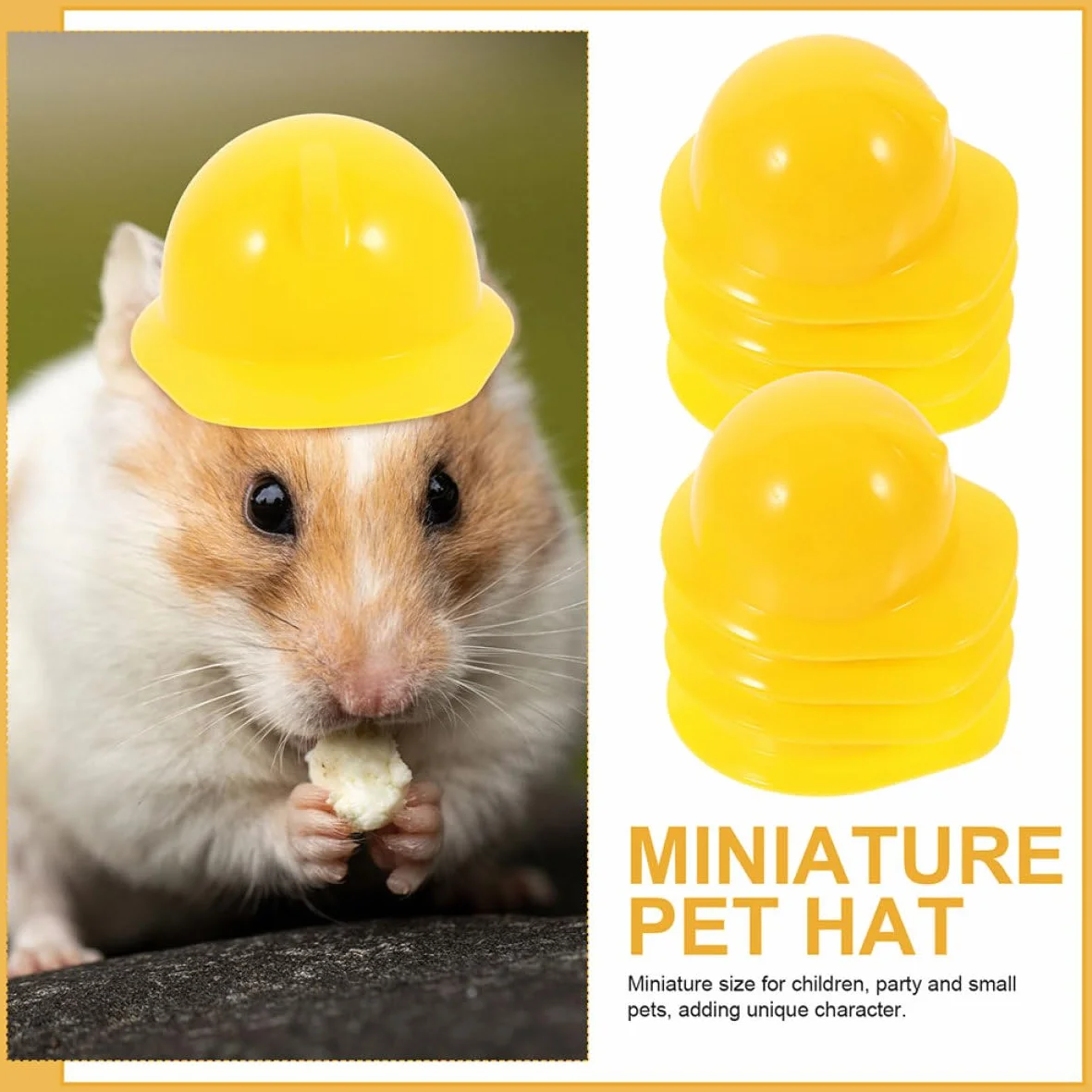 Toddmomy Mini Caschi di Sicurezza Caschetto Protettivo Decorativo in Plastica Gialli 30 Pezzi per Animali e Bambole per Decorazioni Feste a Tema Costruzione