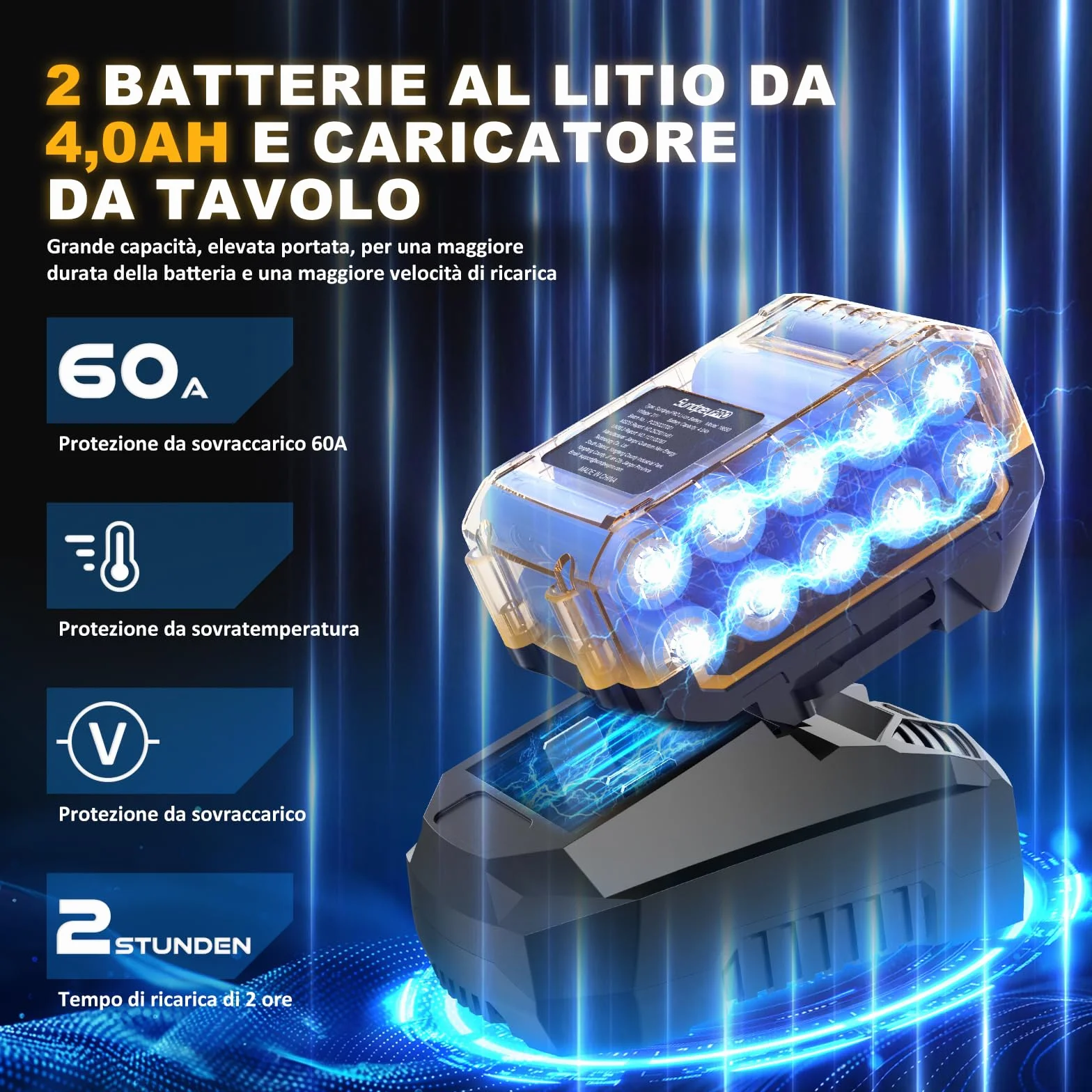 Trapano Percussione Batteria Brushless 21V - SundpeyPRO 120Nm Trapano Avvitatore a Batteria con 2 Batterie 4Ah, 20+3 Coppie, 13mm Mandrino, 2 Velocità, 35 PZ Accessori, per Casa Riparazione, Fai da te