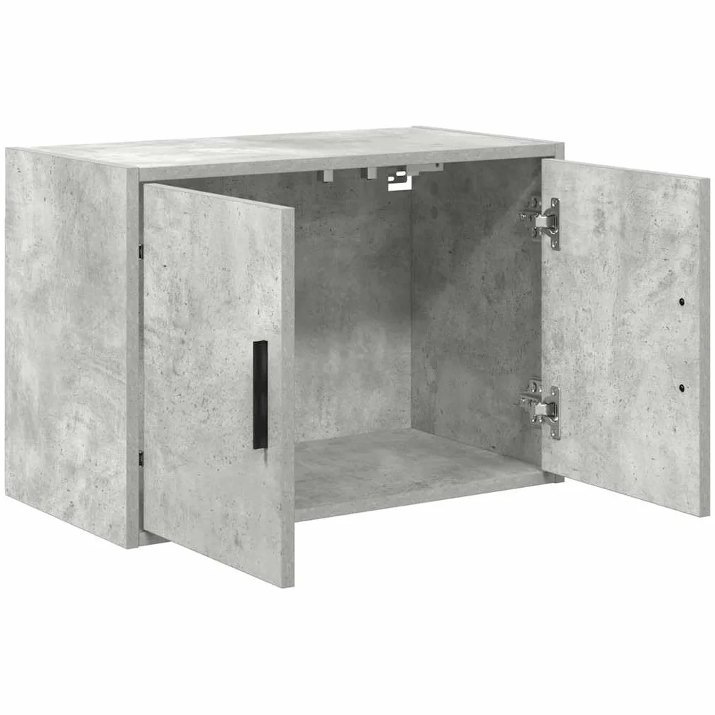 vidaXL Pensili per Garage 2 pz Grigio Cemento in Legno Multistrato