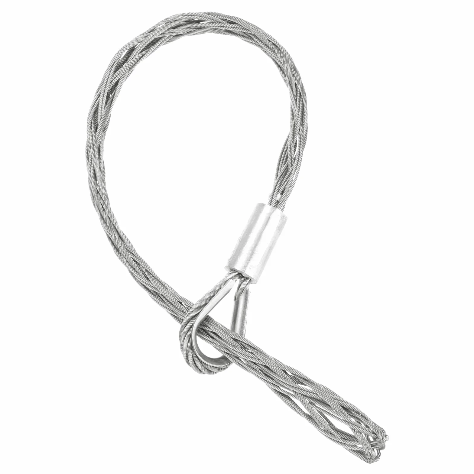 QUARKZMAN 35-48mm OD Calza per Tirare Cavi Presa 0,77m Testa Singola Lato Tirare Rete Metallico Tirante Calza Grip Strumenti in Acciaio Inossidabile