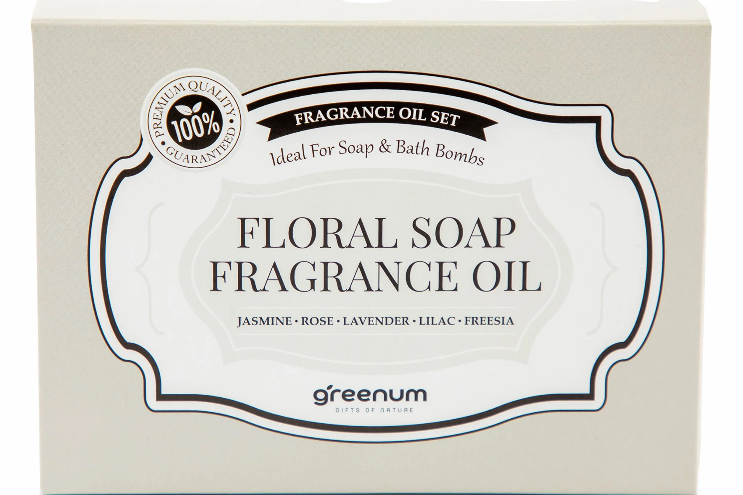 Profumi di sapone, olio profumato per sapone, profumo gelsomino, rosa, lavanda, lilla e fresia, oli profumati per la produzione di sapone, 5 x 10 ml profumi di sapone in bottiglie di vetro