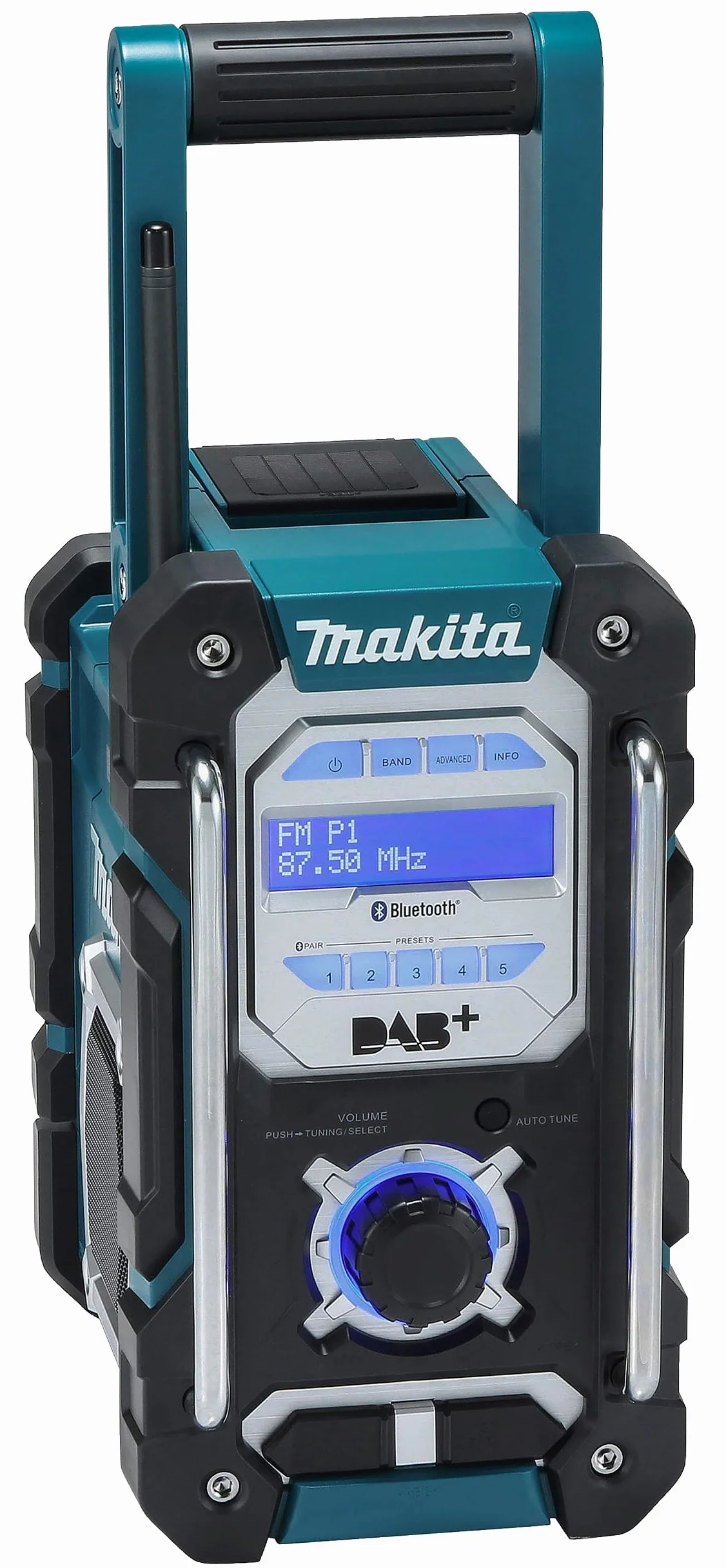 Makita DMR112 Radio da cantiere DAB/DAB+, agli ioni di litio, con Bluetooth, batterie e caricabatterie non inclusi