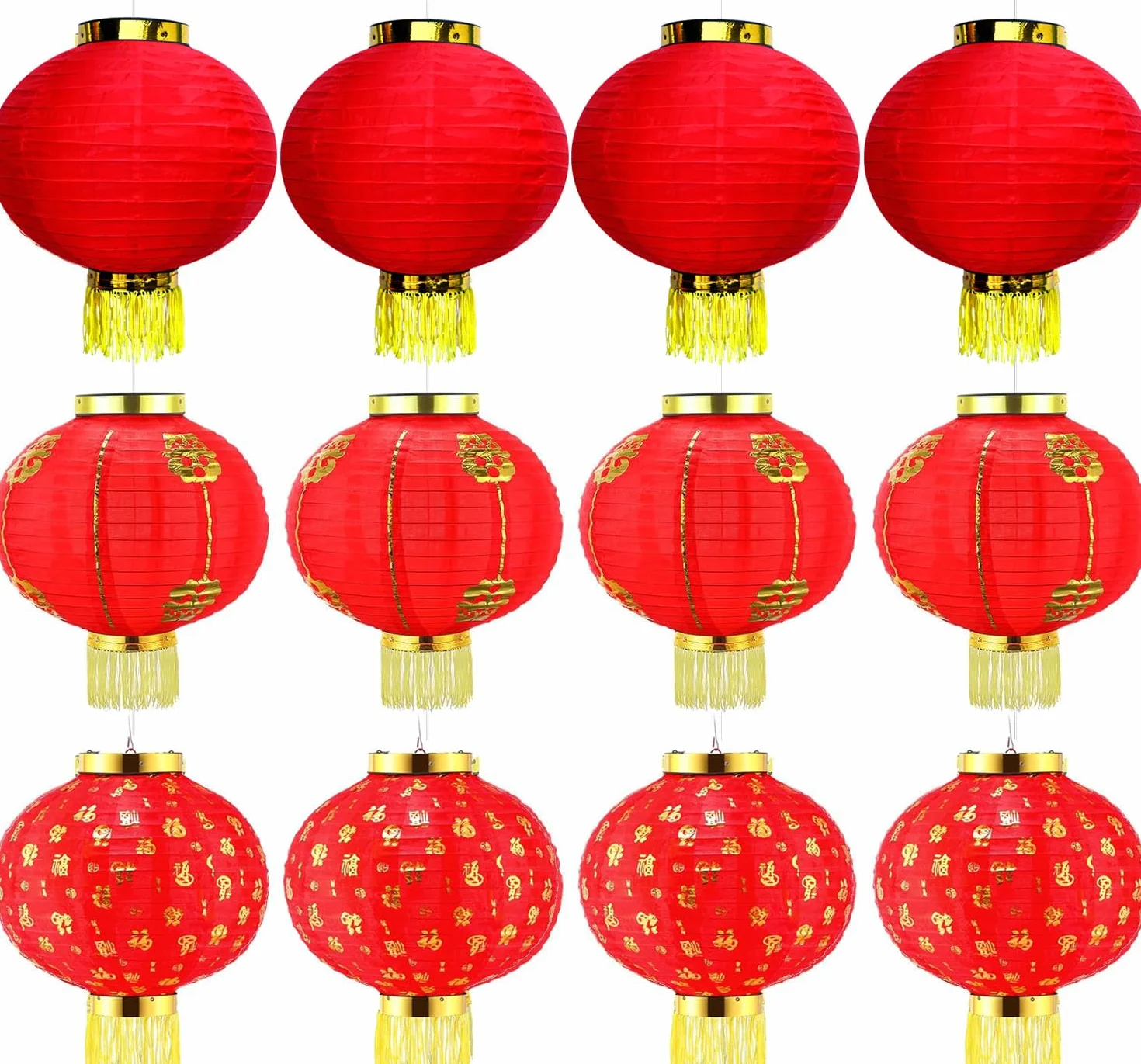 Lanterna Pendolo Cinese Grande Lampada Sospensione Rossa Deng Long Festa Primavera Decor