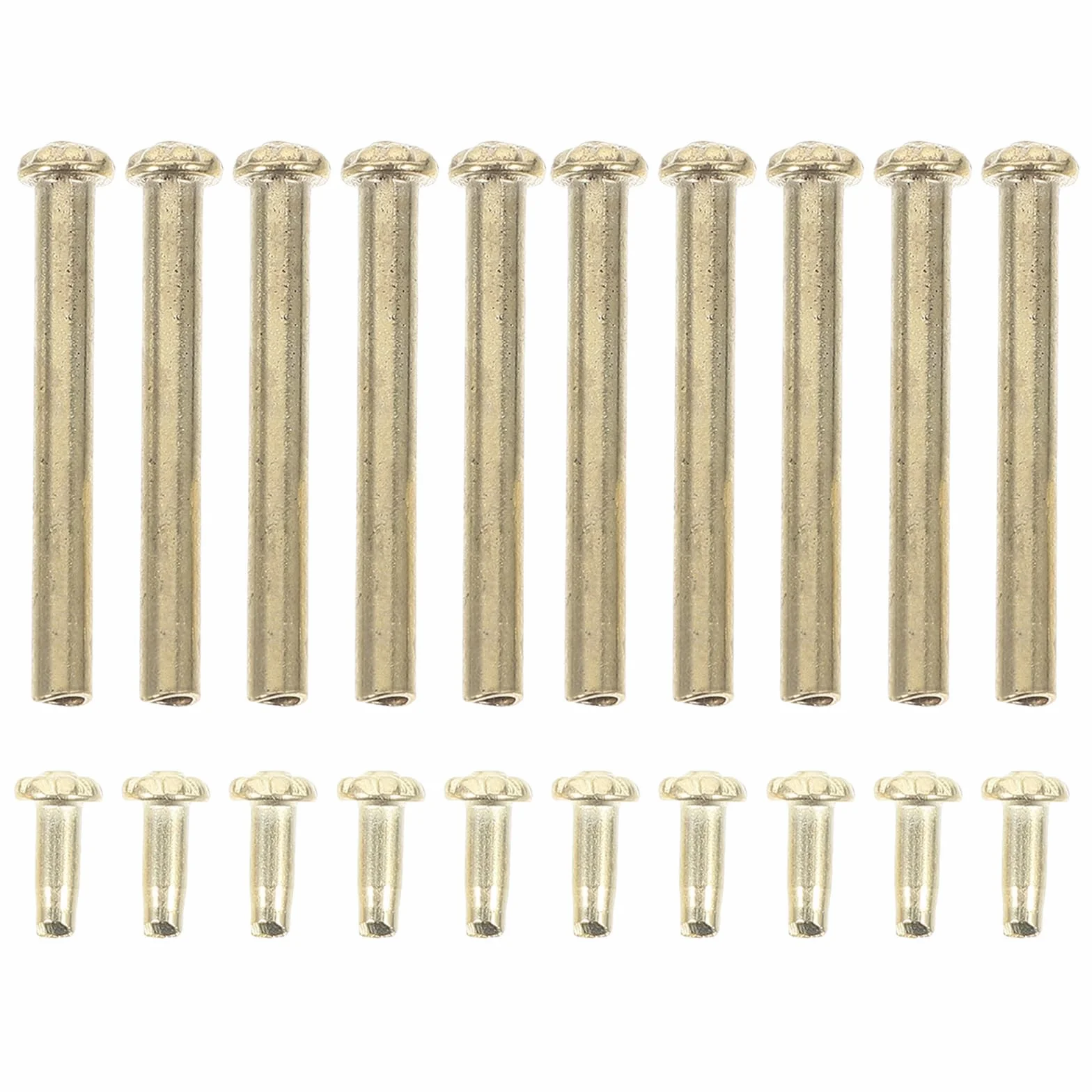 Amosfun Set 10 Rivetti per Albero Ventola Pieghevole 1.06 Pollici Accessori per Riparazione Ventagli Manuali in Metallo Portatile per Fai da Te
