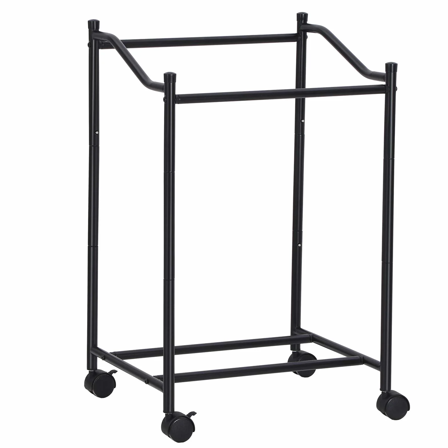 SONGMICS Carrello Porta Biancheria con 2 Sacchi Rimovibili, Ceste per Bucato con Rotelle Universali, capacità Totale di 90 Litri, Nero LSF002BK