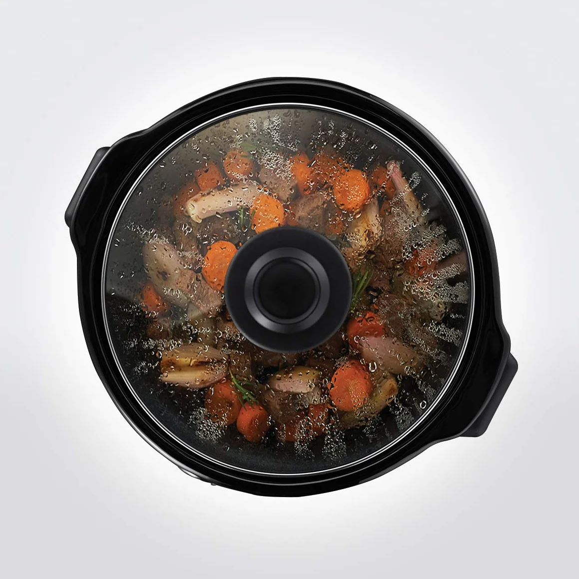 Russell Hobbs Pentola a cottura lenta compatta, 2L, Pentola rimovibile in ceramica, 3 temperature, 145 W, Acciaio Inox, Compact Home Slow Cooker 25570-56