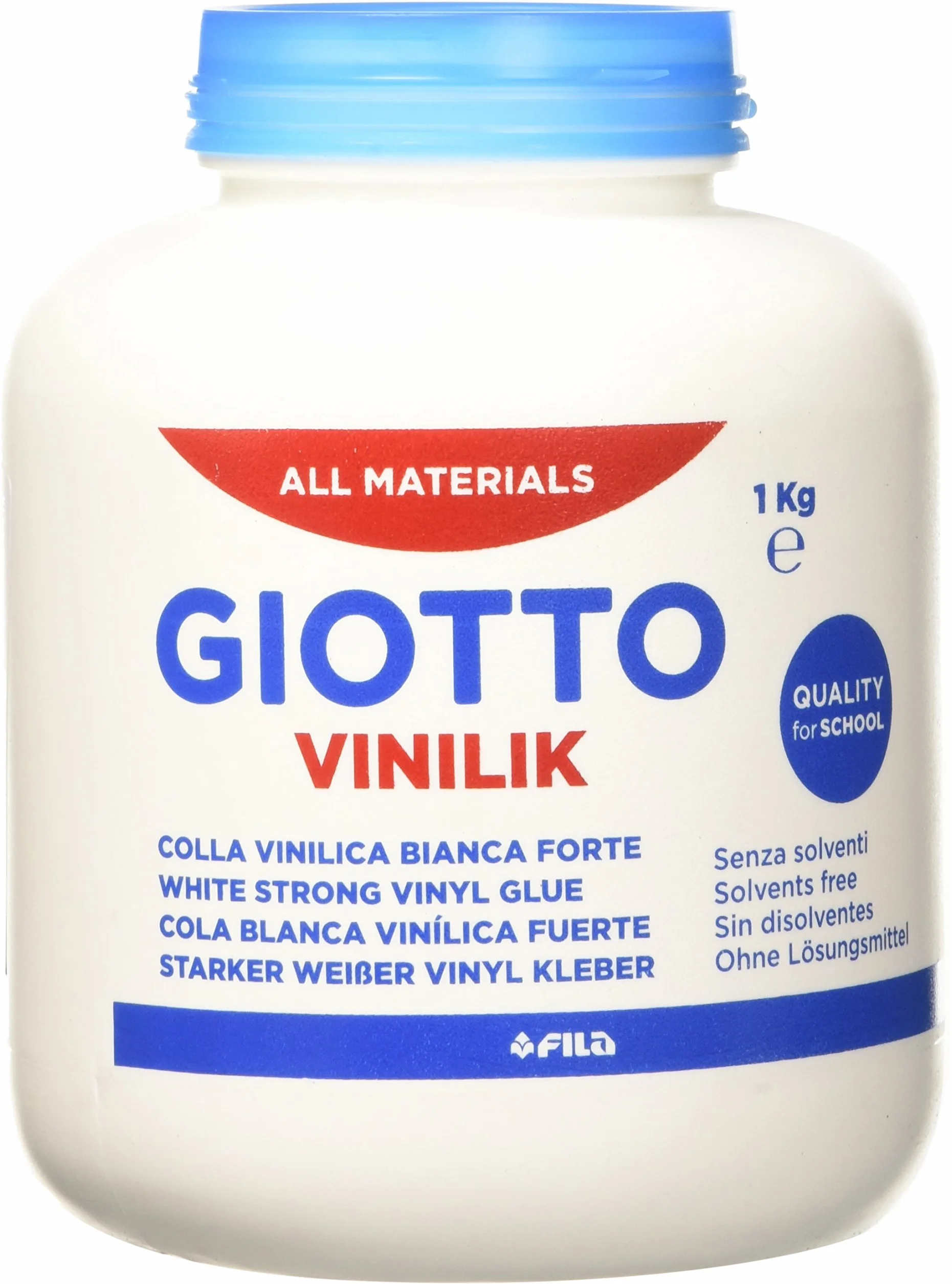 GIOTTO VINILIK - Barattolo Da 1 Kg Colla Vinilica, Colore Bianca