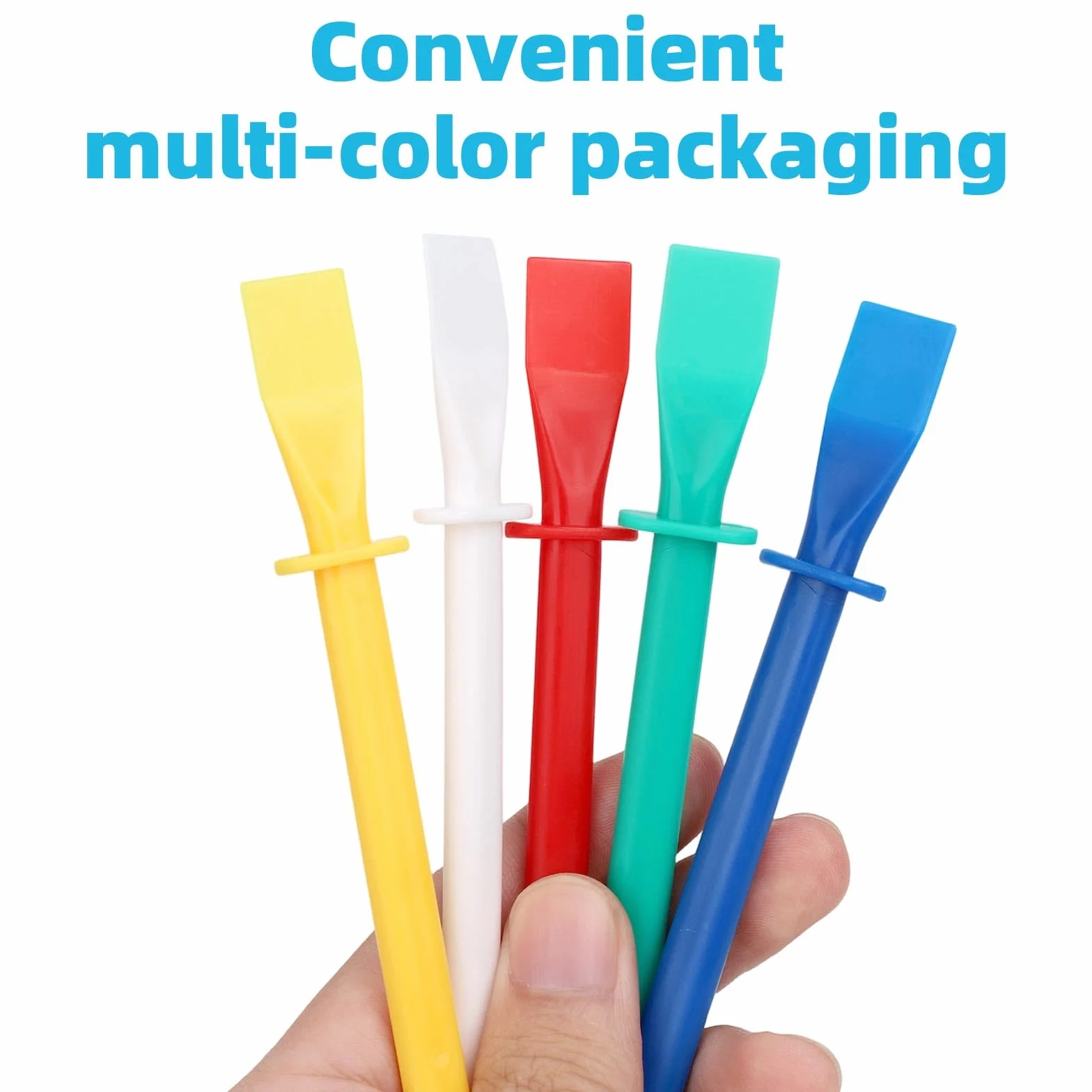 Set di 20 Applicatori Colla, 5 Pennelli e Spatole per Colla in Plastica Colorati per Progetti Fai Da Te di Carta Legno e Lavorazione del Legno