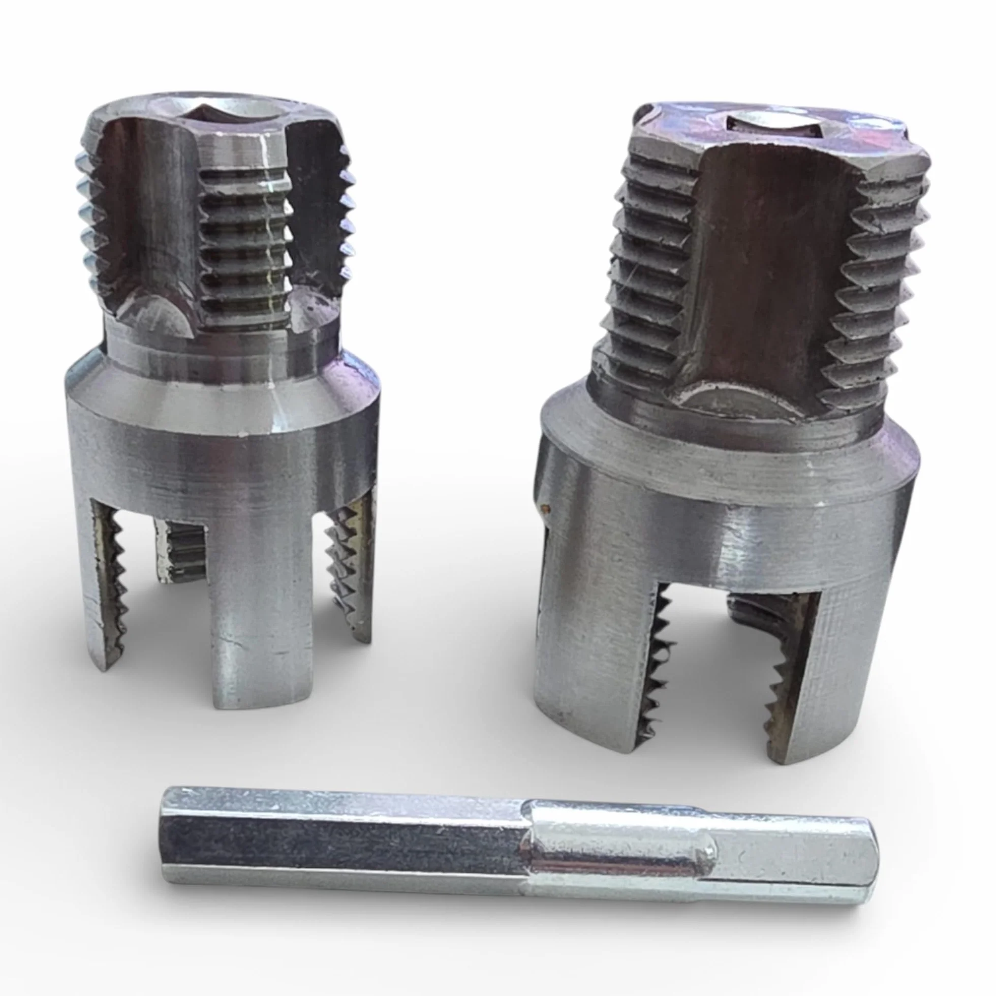 Topolenashop 2 Pezzi Filettatore PPR per Tubi Idraulici 1/2 e 3/4 Pollice – Attrezzo in Metallo per Filettatura Interna ed Esterna, Utilizzabile a Mano o con Trapano Elettrico 82289