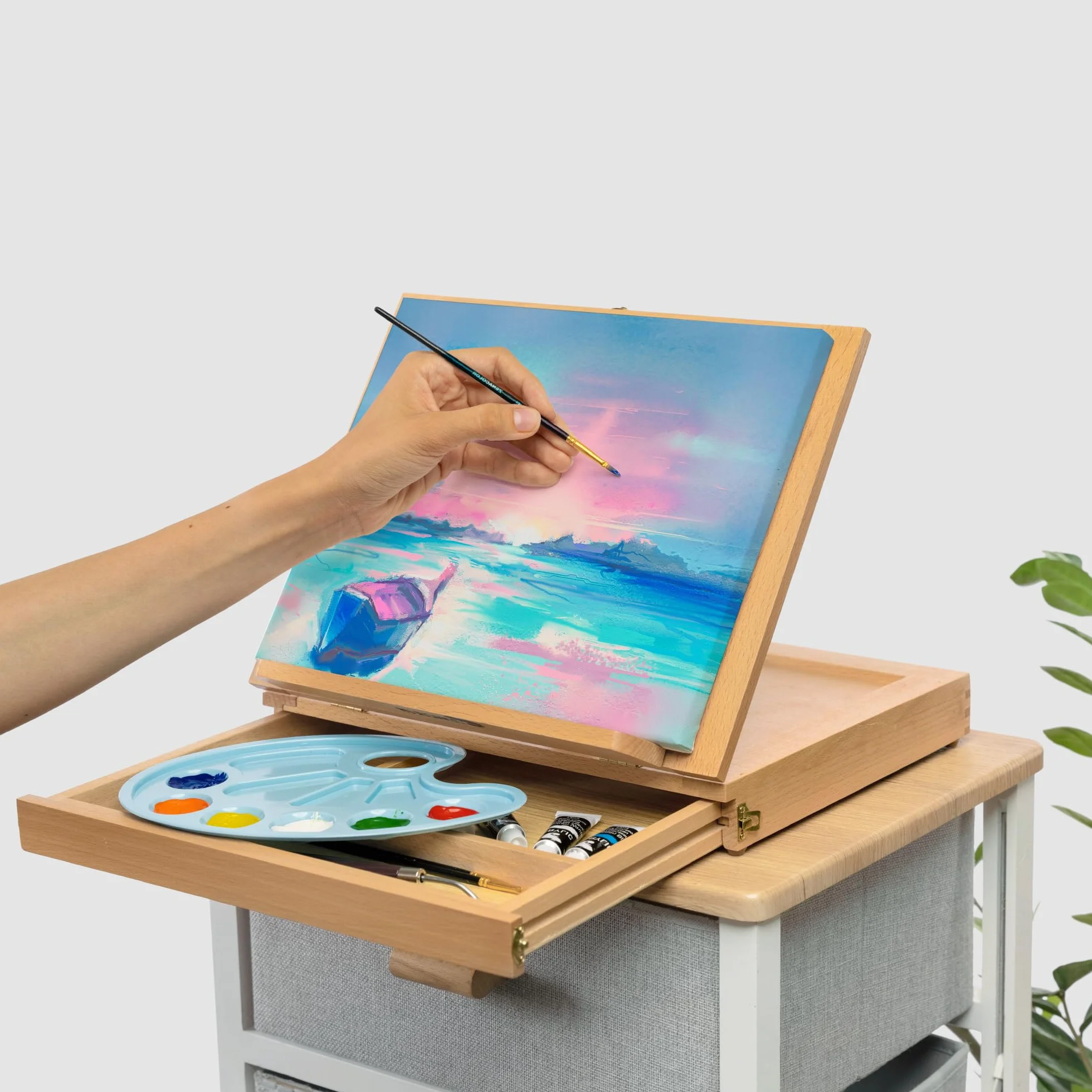 Zenacolor Set di 5 Tela per Dipingere 50x70 - Telaio di Legno 100% Cotone 340GSM - Tele per Dipingere per Colori Acrilici Pittura, Ad Olio, Tempera - Canvas Grandi Dimensioni per Artisti