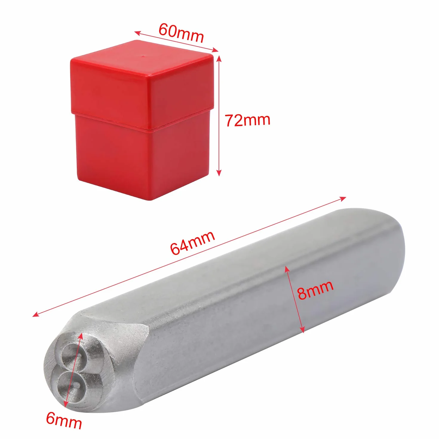 Lettere e Numeri Kit di punzoni, Set di punzoni per incisione caratteri alfabetici (36PCS, 6MM)