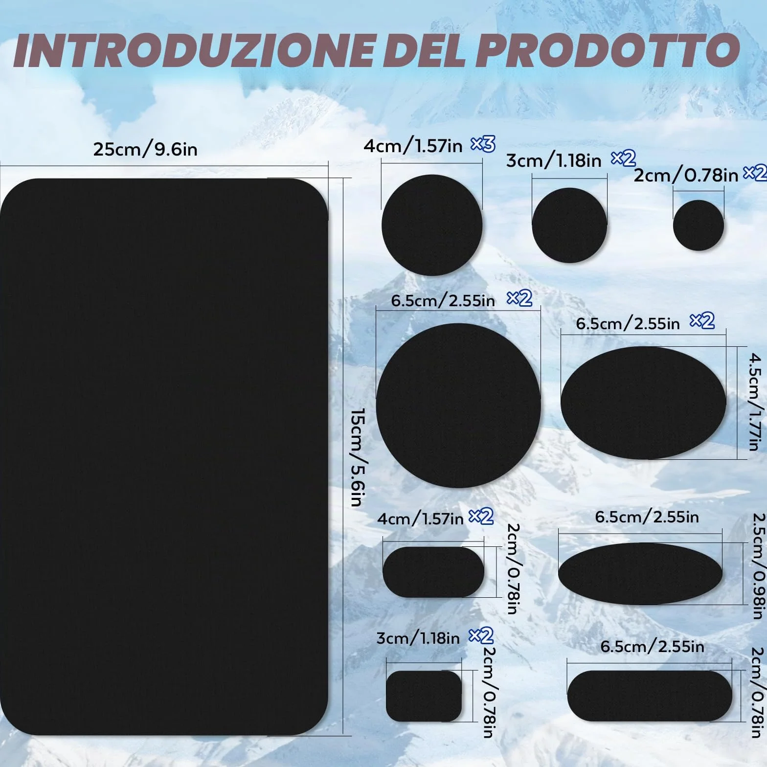 Toppe Adesive per Piumini Nero, 35 Pezzi Toppe Adesive per Tessuti, Toppa per Giubbotti, Toppa Riparatori Impermeabili In Nylon, Patch Adesivi per Tessuti, Zaini, Sacchi a Pelo, Tende