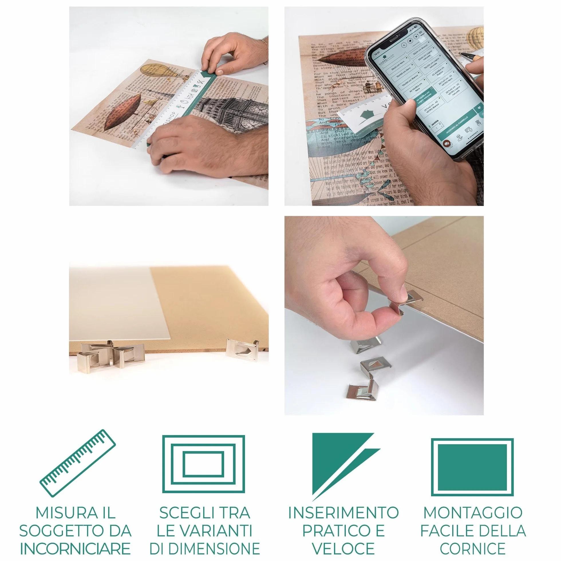 Cornice a Giorno APPLY Crilex Acrilico Trasparente A4 per Foto Documenti Made in Italy