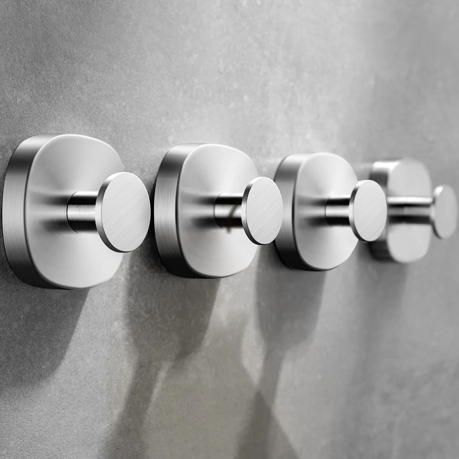 ZUNTO 4 Pezzi Ganci Ventosa Portasciugamani in Acciaio Inox per Parete Bagno Cucina