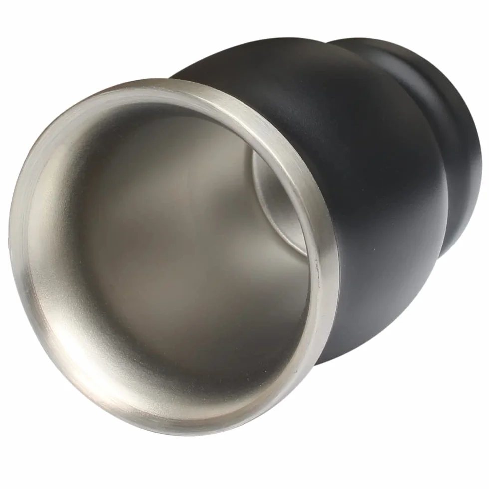 Beruth Zucca Bombilla Yerba Mate Set Tazza Acciaio Inossidabile 8 once Doppia Parete Nera