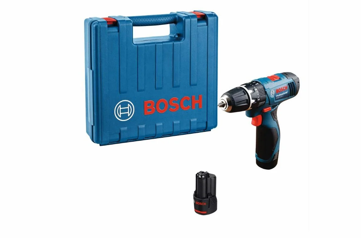 Bosch Professional 12 V System cordless combi drill GSB 120-LI (incl. 2x2.0 Ah battery, fast charger GAL 1210 CV, carrying case) - Amazon Edition