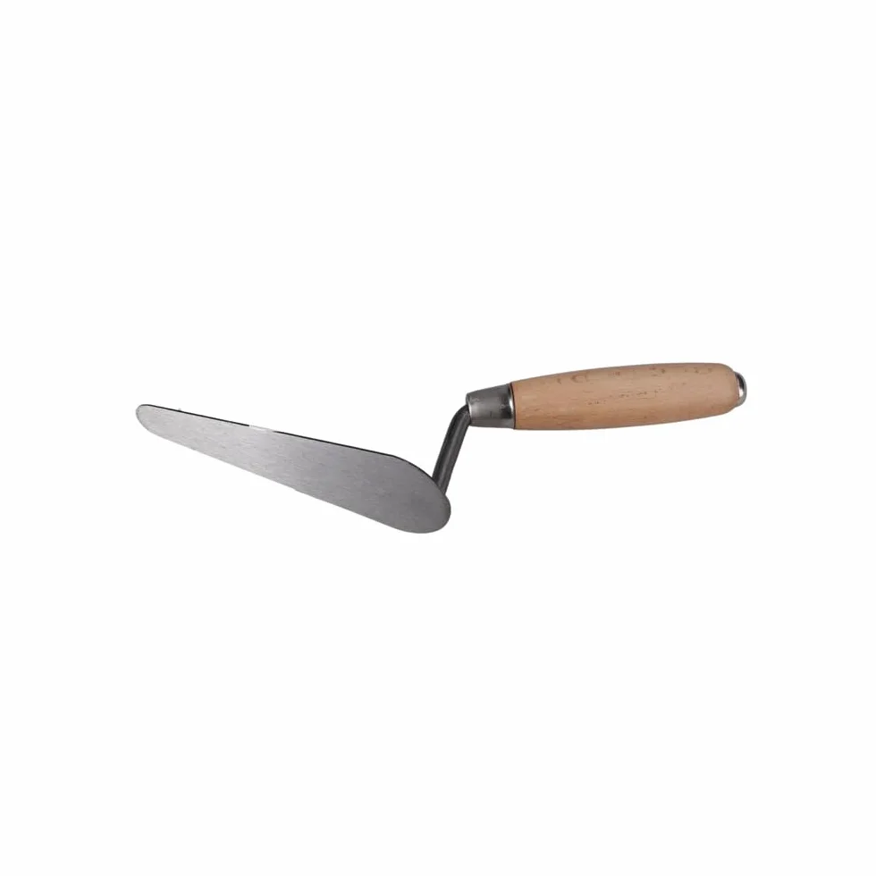 KS Tools 144.0132 - Cazzuola triangolare, con impugnatura in legno, 140 mm