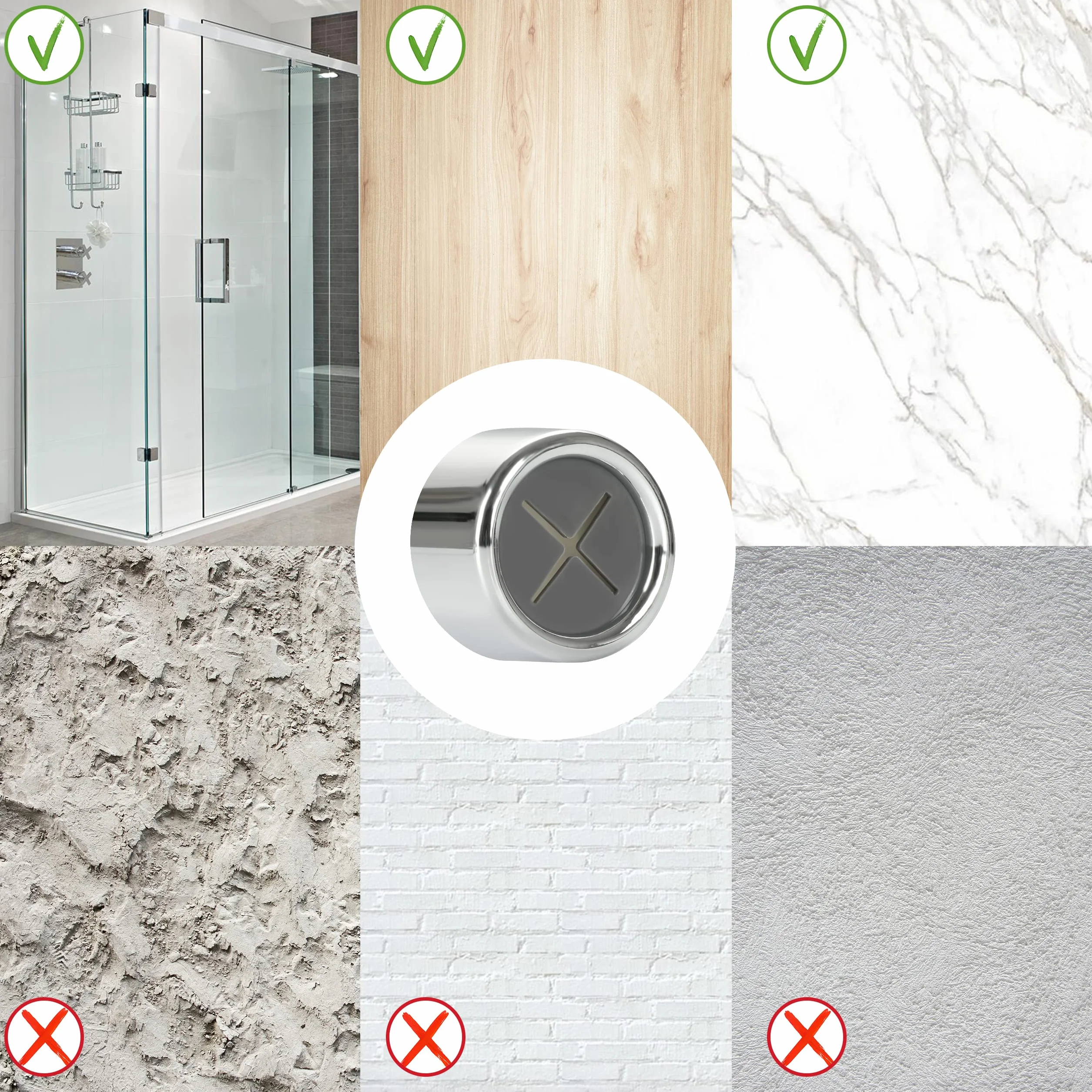 Porta Asciugamani da Cucina Set di 4, Ganci Adesivi o Viti, Multiuso per Bagno