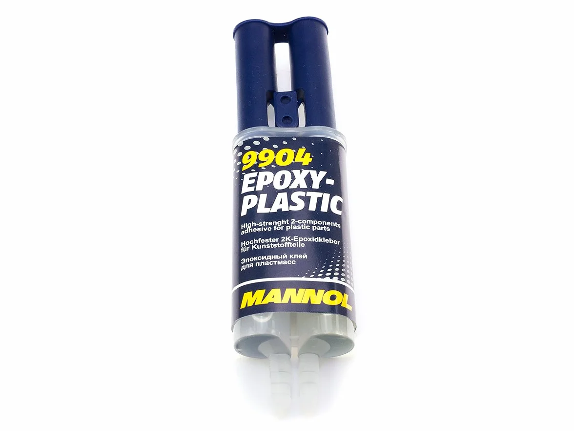 MANNOL, colla epossidica 2K, per plastica, bicomponente, confezione da 30 g, codice articolo 9904