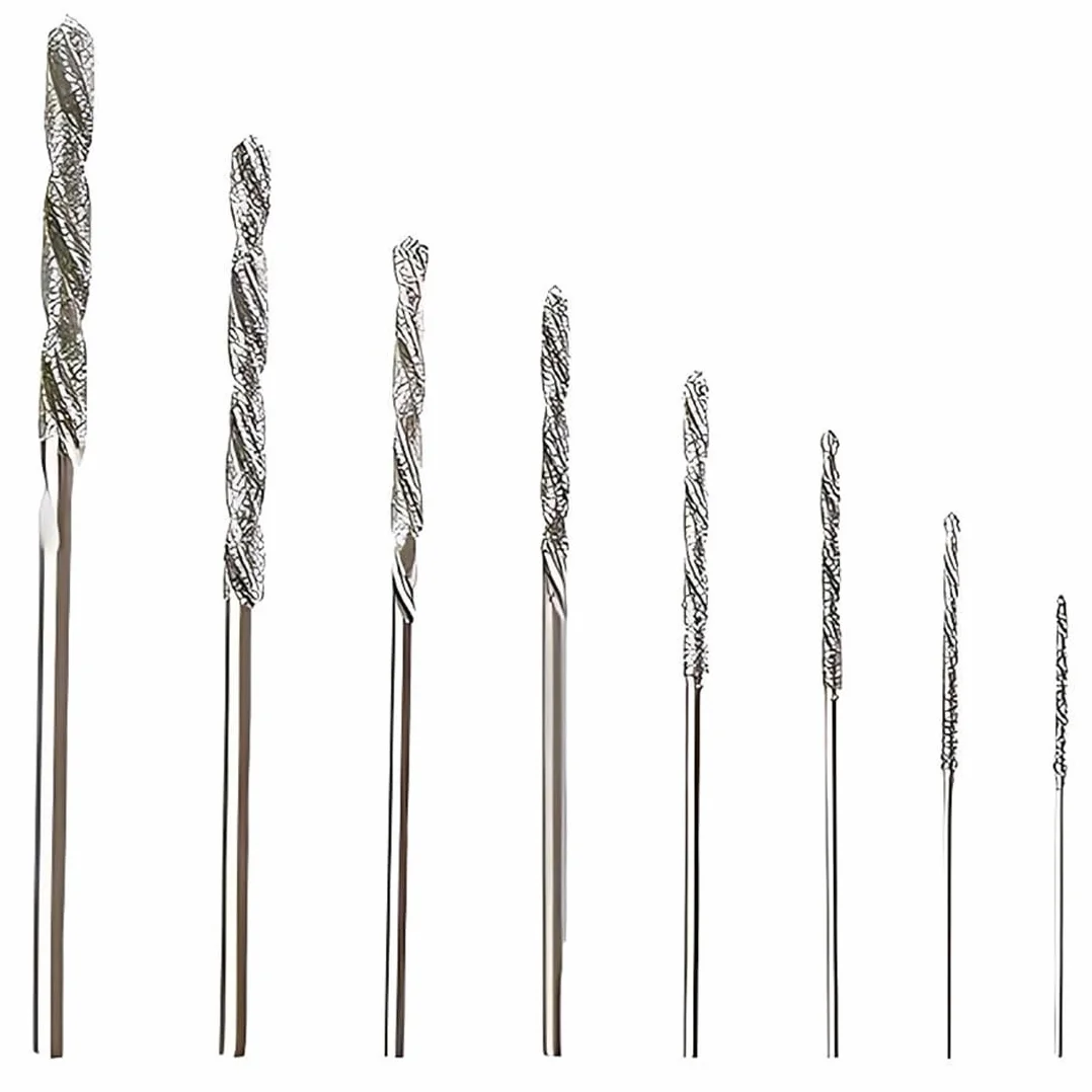 8 Pezzi Punte Diamantate Per Trapano Diamantato, 0,8 Mm Fino A 3,0 Mm, Punte Trapano Per Vetro, Metallo, Conchiglie, Giada, Perle
