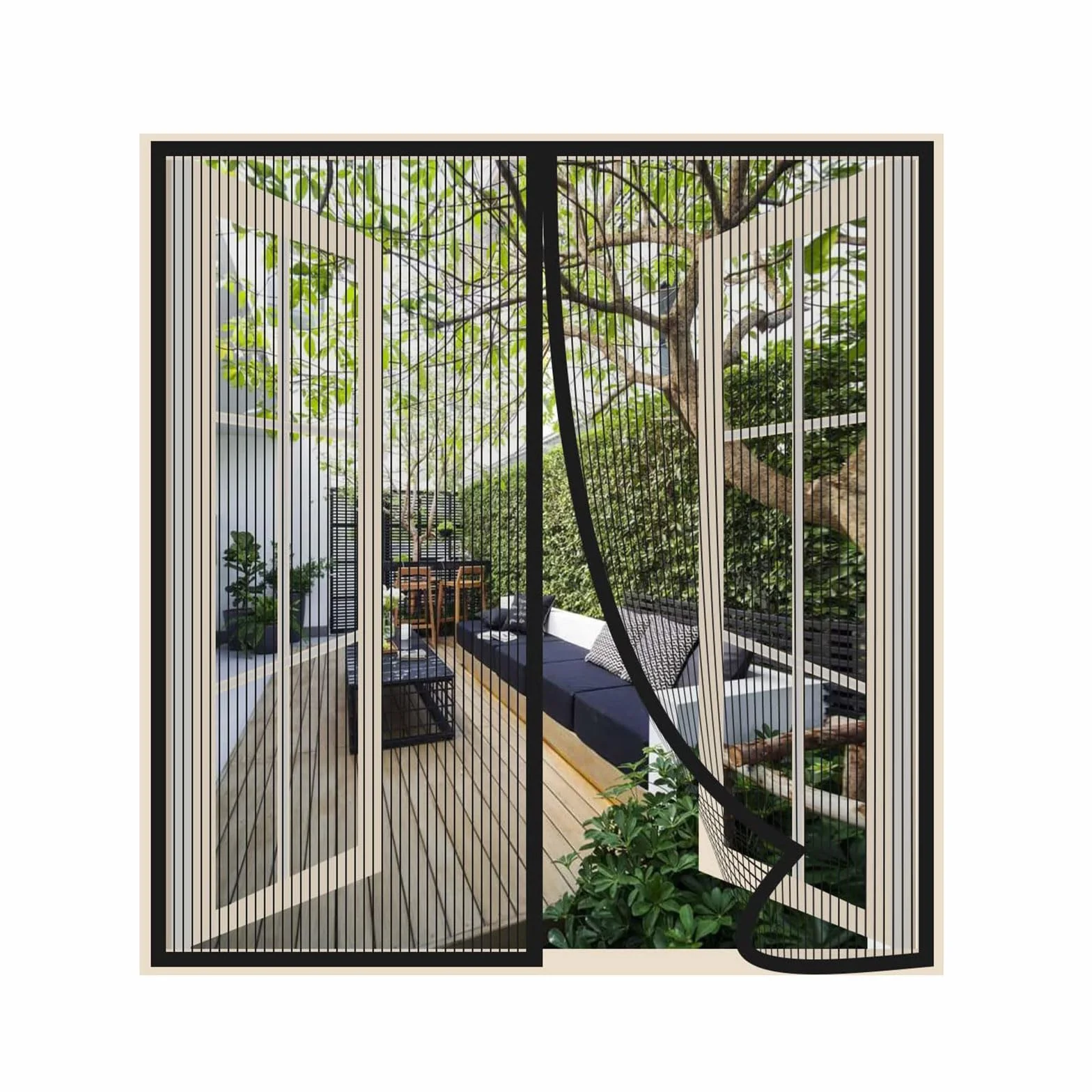 Risareyi Zanzariera Magnetica Finestra 100x150cm, Nero - Zanzariere Magnetiche per Porte Finestre Scorrevole con Calamita Anti Zanzare Insetti, Chiusura Automatica, con Nastro Adesivo