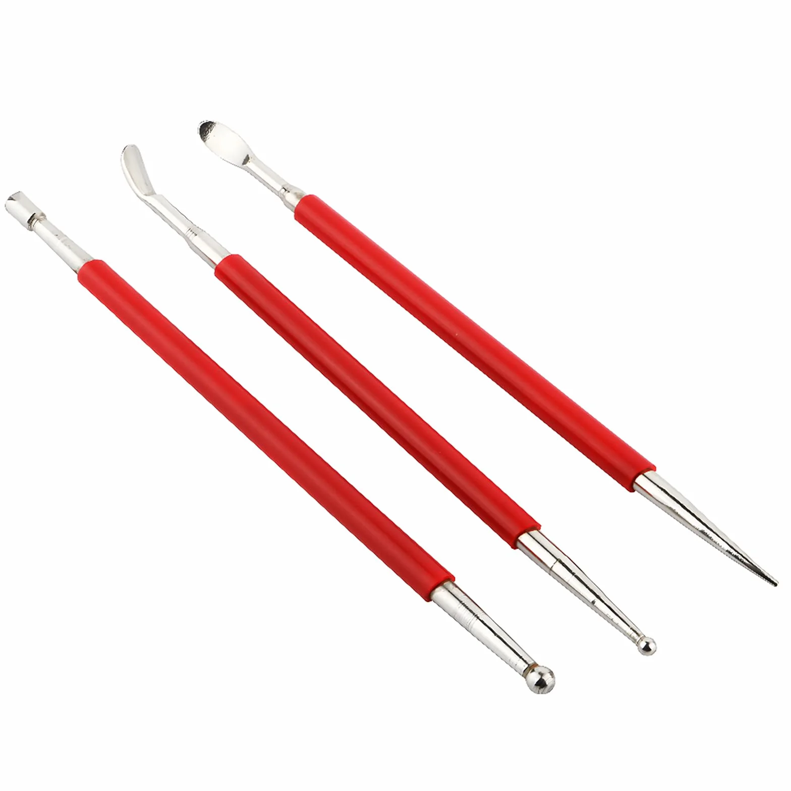 CESFONJER 3 Pezzi Argilla Scultura Modellare Strumenti, Sfera di Metallo Stilo, DIY Mestiere Sculpting Painting Tools
