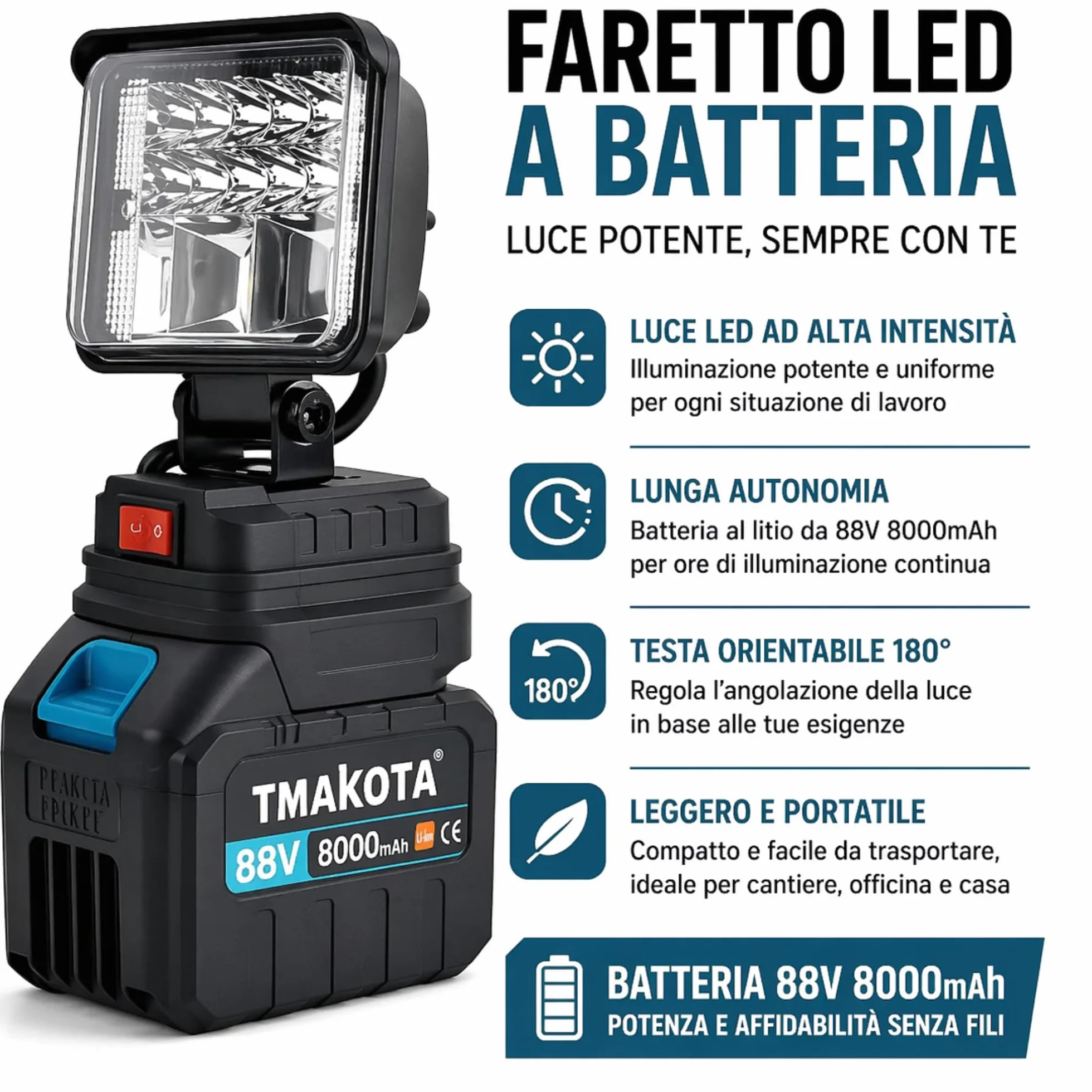 Kit Elettroutensili a Batteria 88V Brushless - COMPRENDE Cassetta con Trapano - Avvitatore Percussione - Avvitatore Impulsi - Smerigliatrice - Tassellatore SDS e Caricatore - Set Professionale